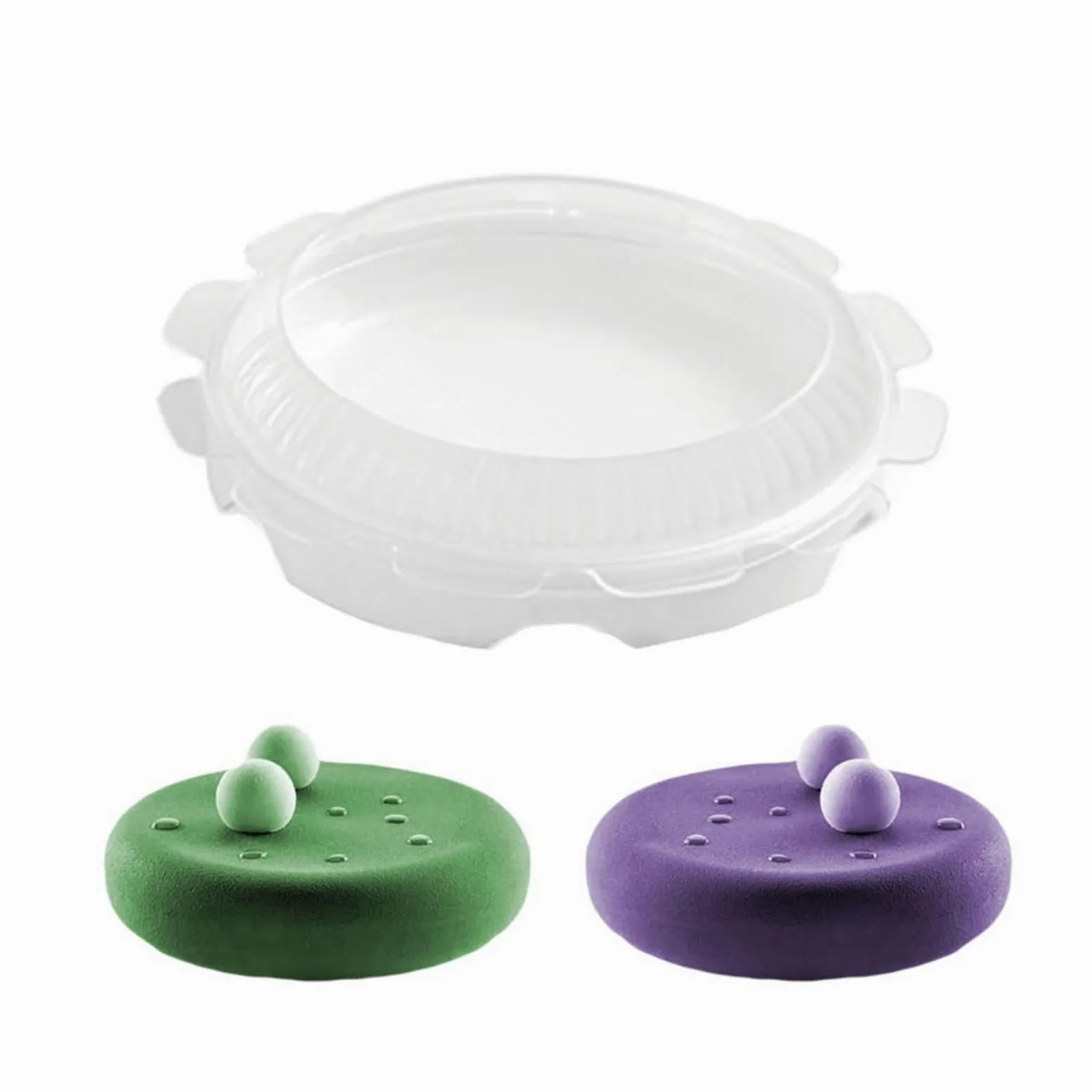 Molde redondo de silicona para tartas, diseño de eclipse, ideal para mousse, helado y pasteles de gasa, bandeja para hornear, accesorios de cocina, herramientas de decoración de pasteles