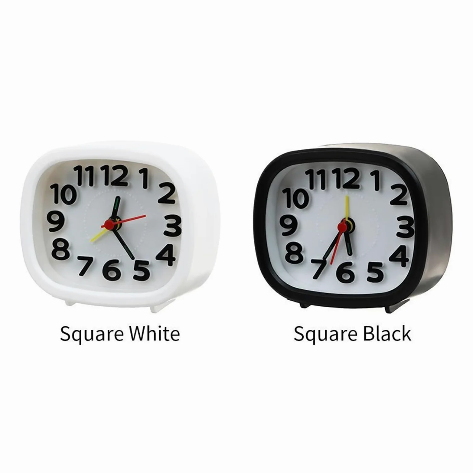 Despertador, Relojes despertadores de cuarzo a pilas for dormitorio(Black)