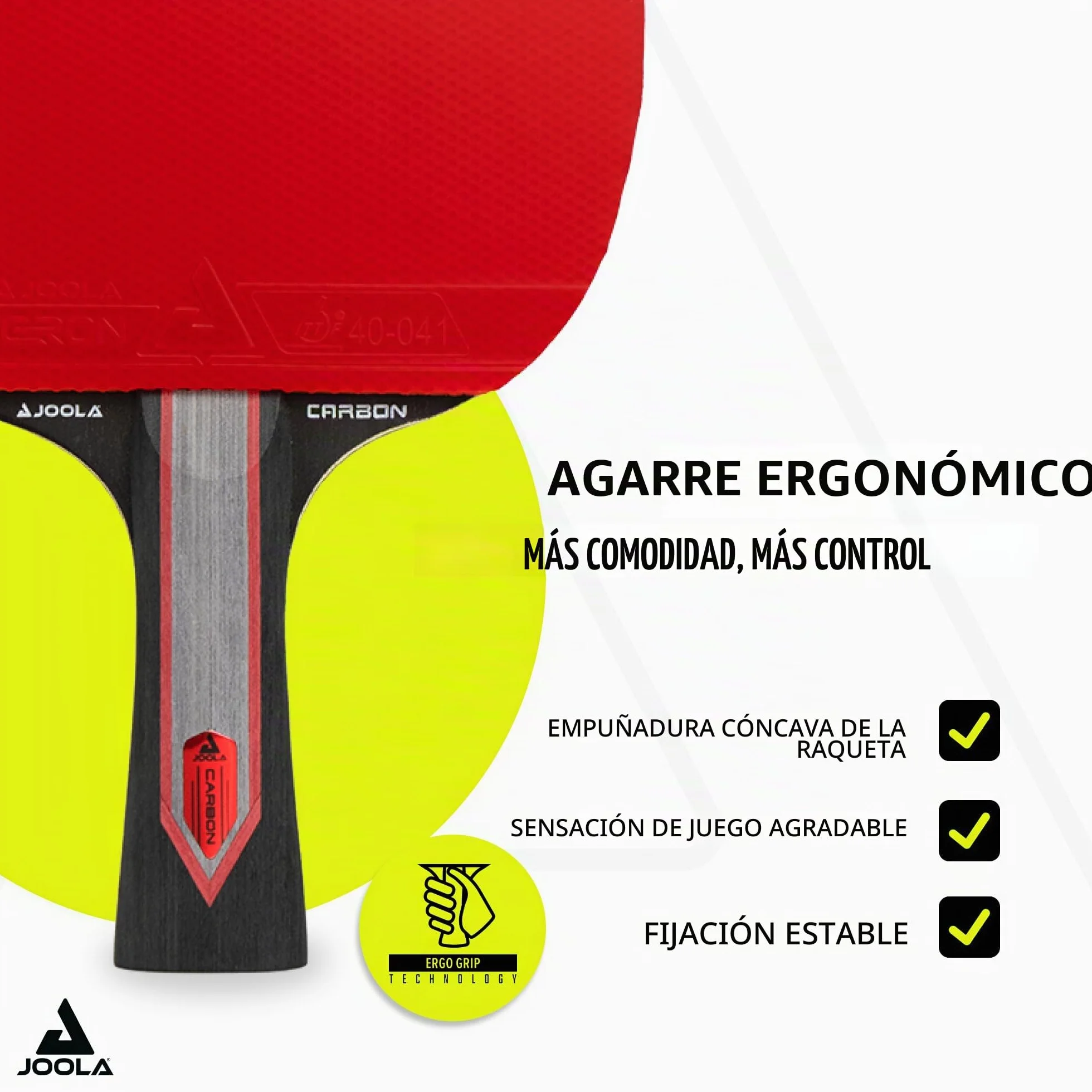 JOOLA Raqueta de ping pong Red Carbon Pro – Raqueta profesional de carbono con caja magnética