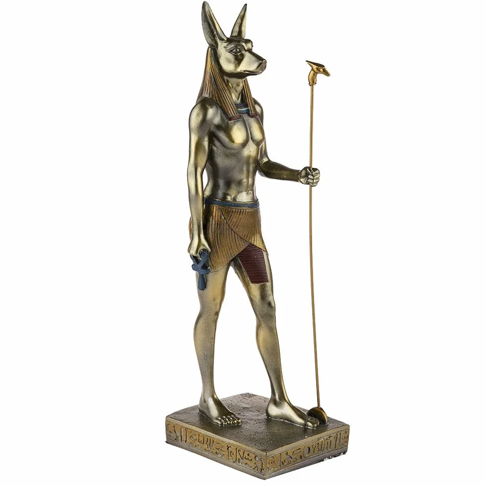 Egipska Statuetka Dekoracyjna Anubis