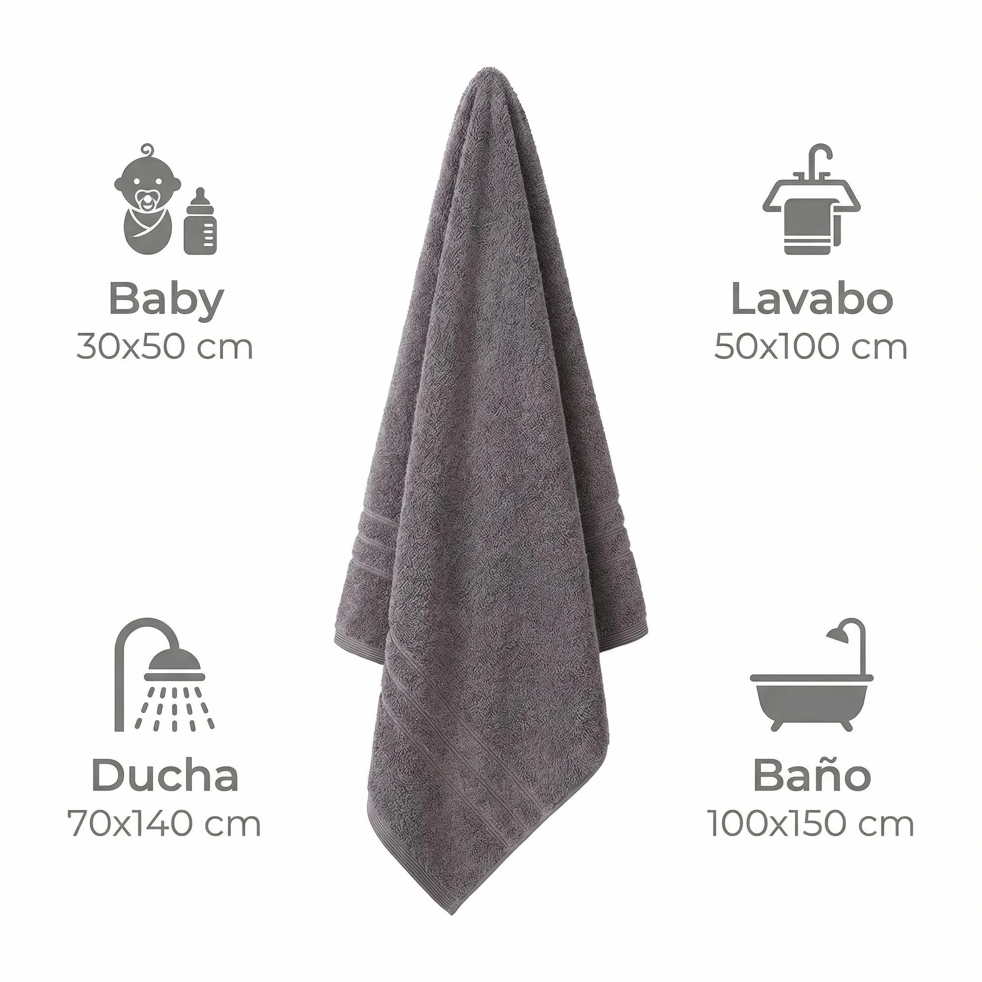 ABECE CASA Toalla Omega 700 g/m² Algodón Egipcio – Extra Suave y Muy Absorbente- Lavabo 50x100 cm, Turmalina