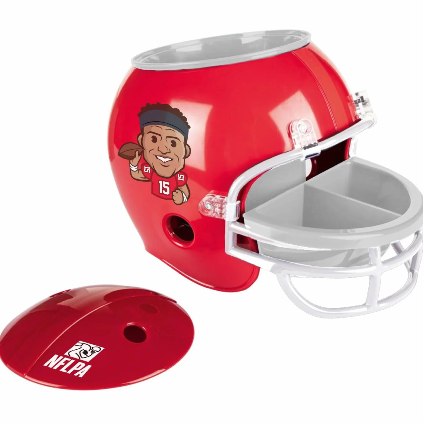 Kansas City Chiefs NFLPA Casco de fútbol americano para aperitivos
