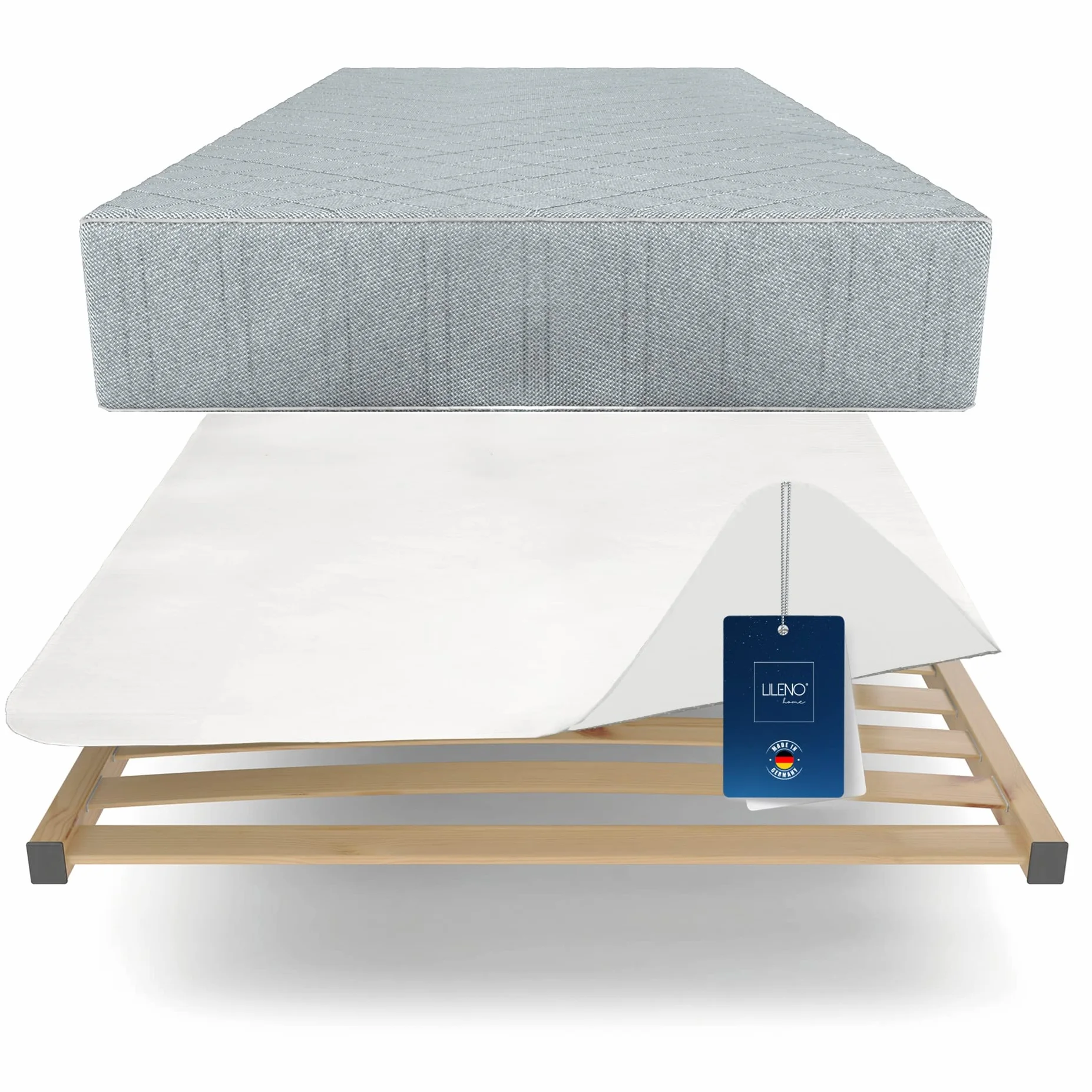 LILENO HOME Colchón Antideslizante para Somier de Láminas (90 x 200 cm) - Protector Fino y Lavable - Tope Antideslizante