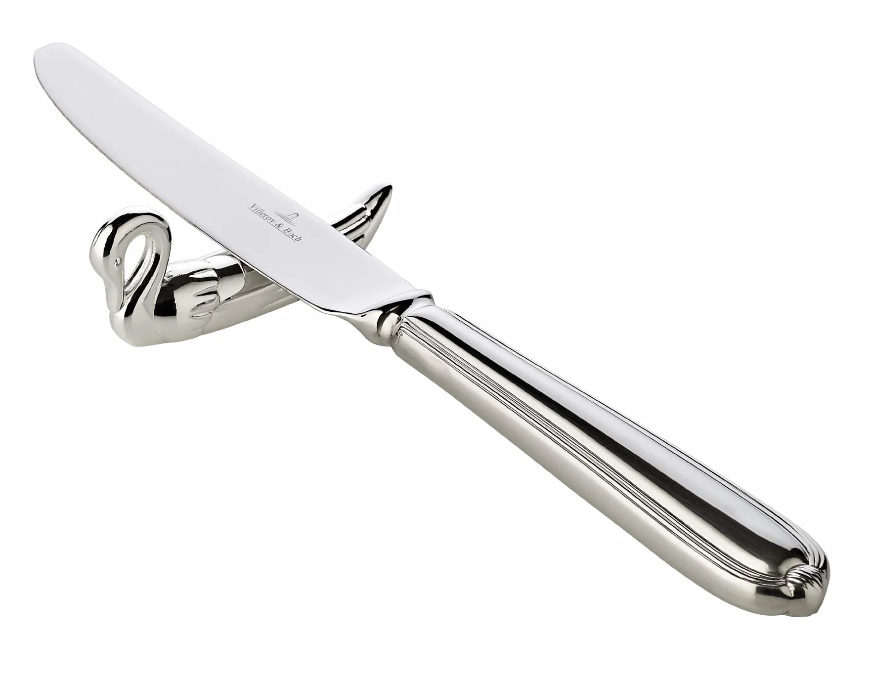 EDZARD 6 Piezas reposa Cubiertos Mesa, Plateados, Resistentes al deslustre, Longitud 7 cm, Soportes para Cubiertos en Forma de Cisne, Cuchillos, Tenedores, Palillos - portacuchillos, apoyacuchillos…