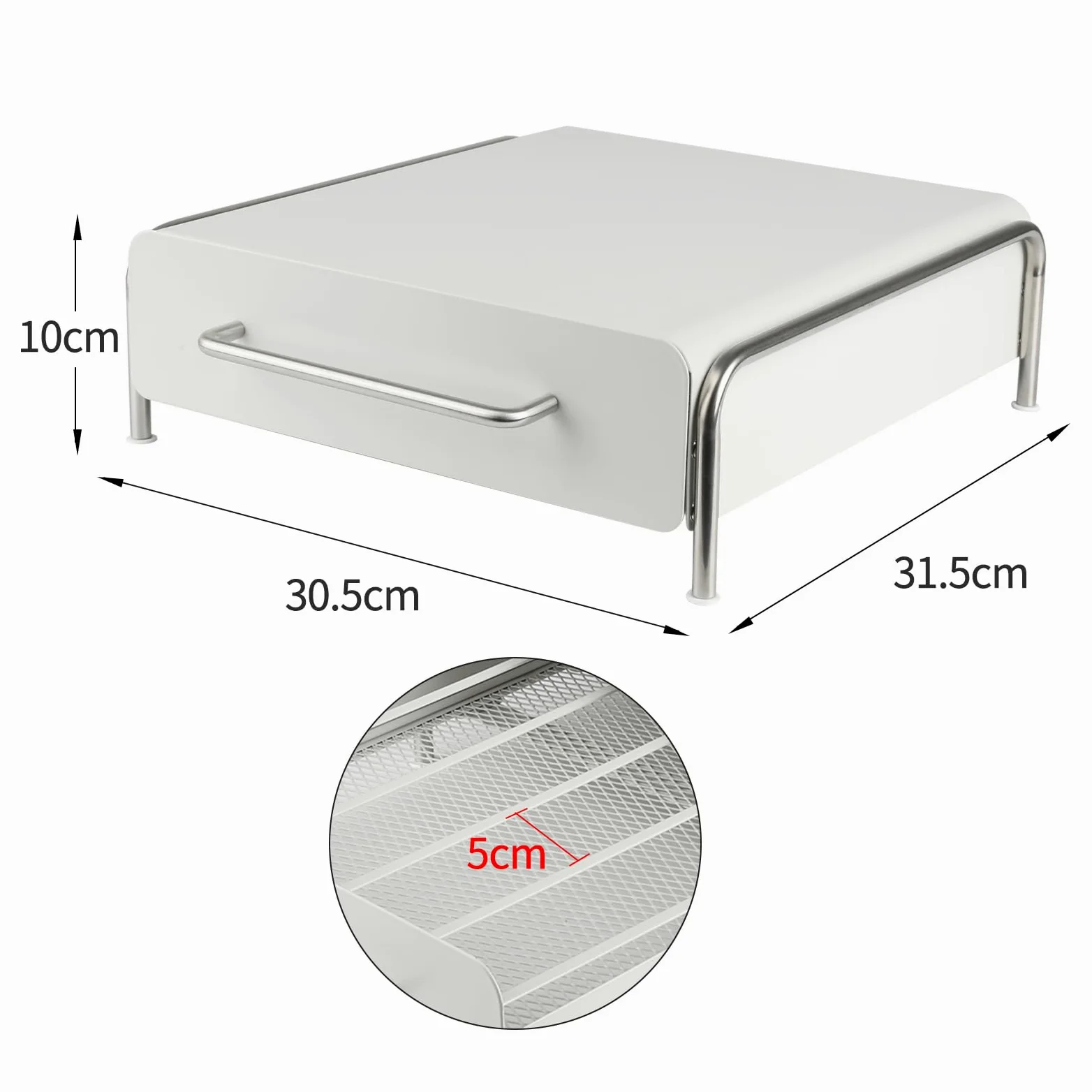 Cajones para Cápsulas de Café, Organizador para Cápsulas Dolce Gusto Capas Dispensador de Capsulas con Soporte de Máquina de Café, Cajón para Almacenar, Portacápsulas (30.5 * 31.5 * 10cm/36,blanco)
