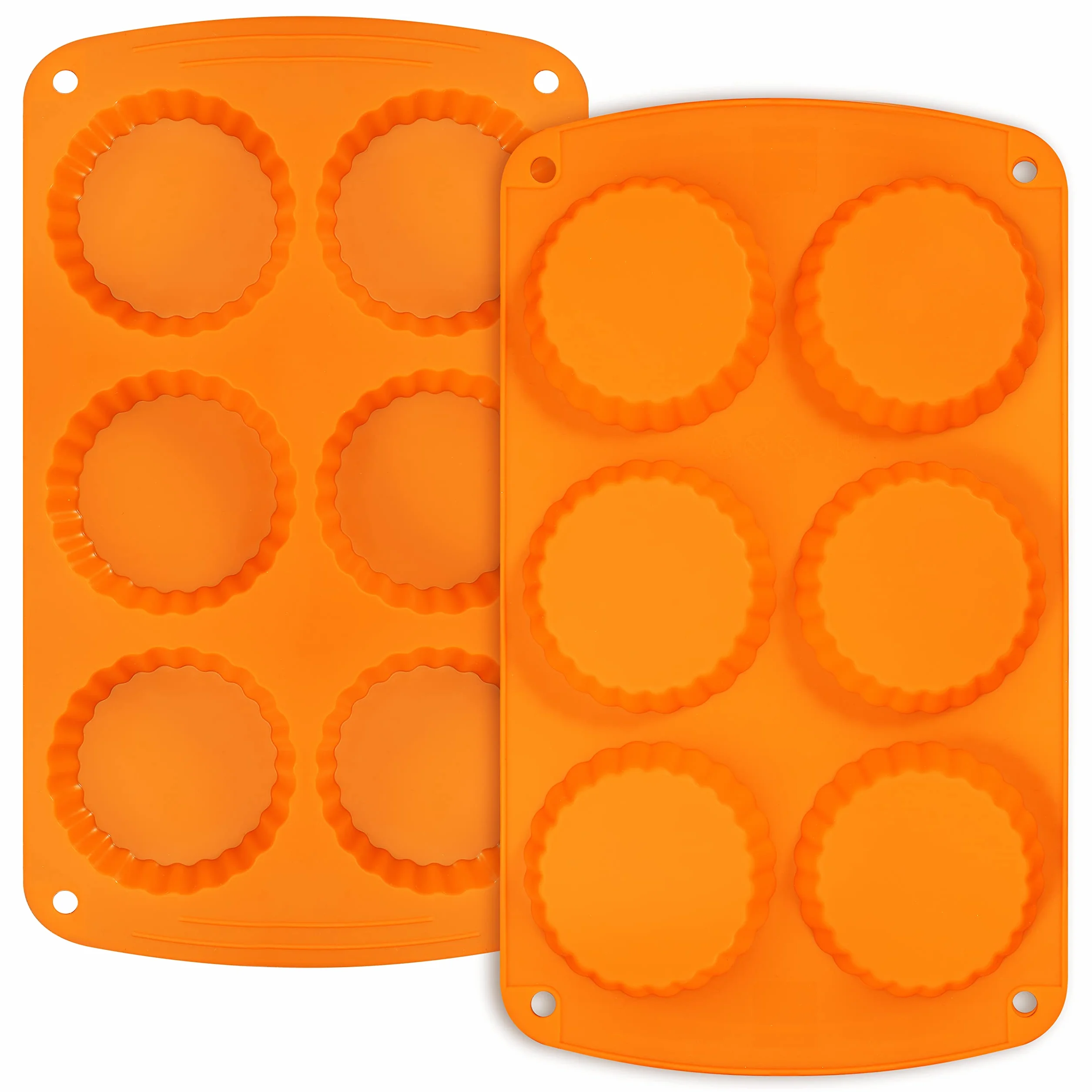 webake Molde pequeño de silicona para tarta, 2 unidades, 7,5 cm, forma de quiche, cacahuete, mantequilla, molde para quiche