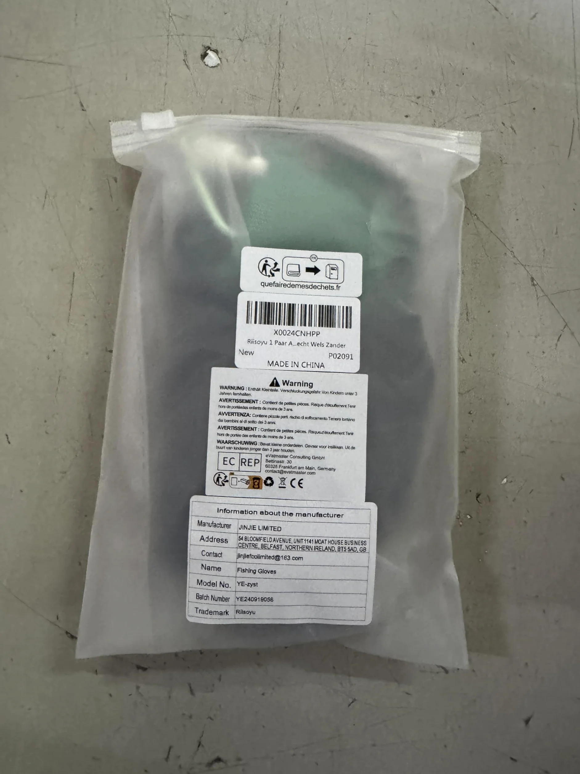 Guantes de Pesca Antimordeduras Resistentes a Cortes con Cierre Magnético 2 Piezas