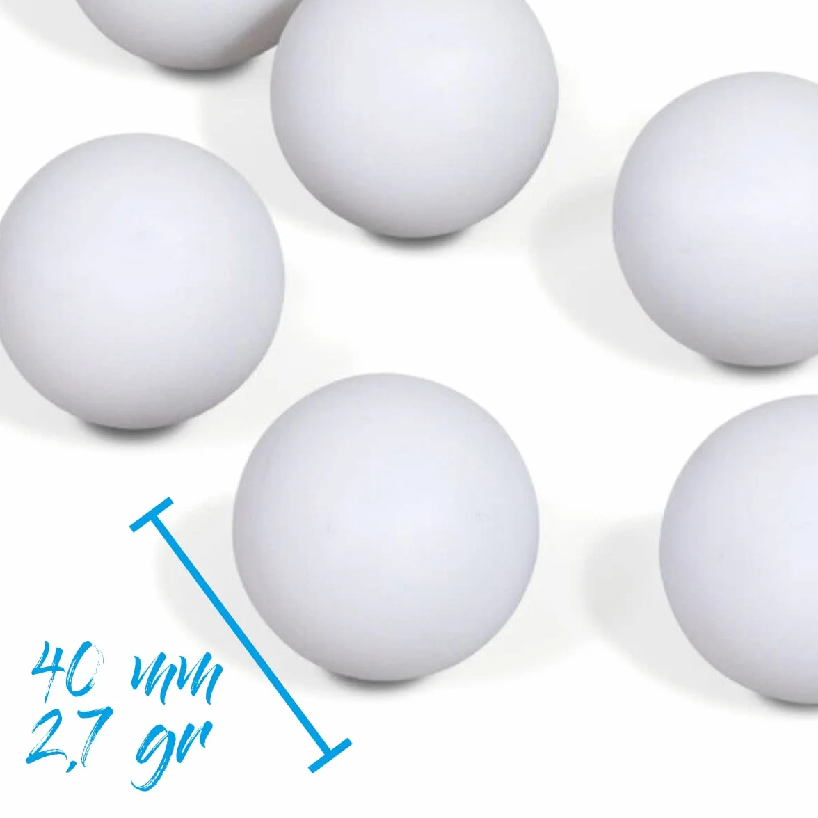 Juego de 6 pelotas de ping pong de 40 mm para Beer Pong, interior y exterior