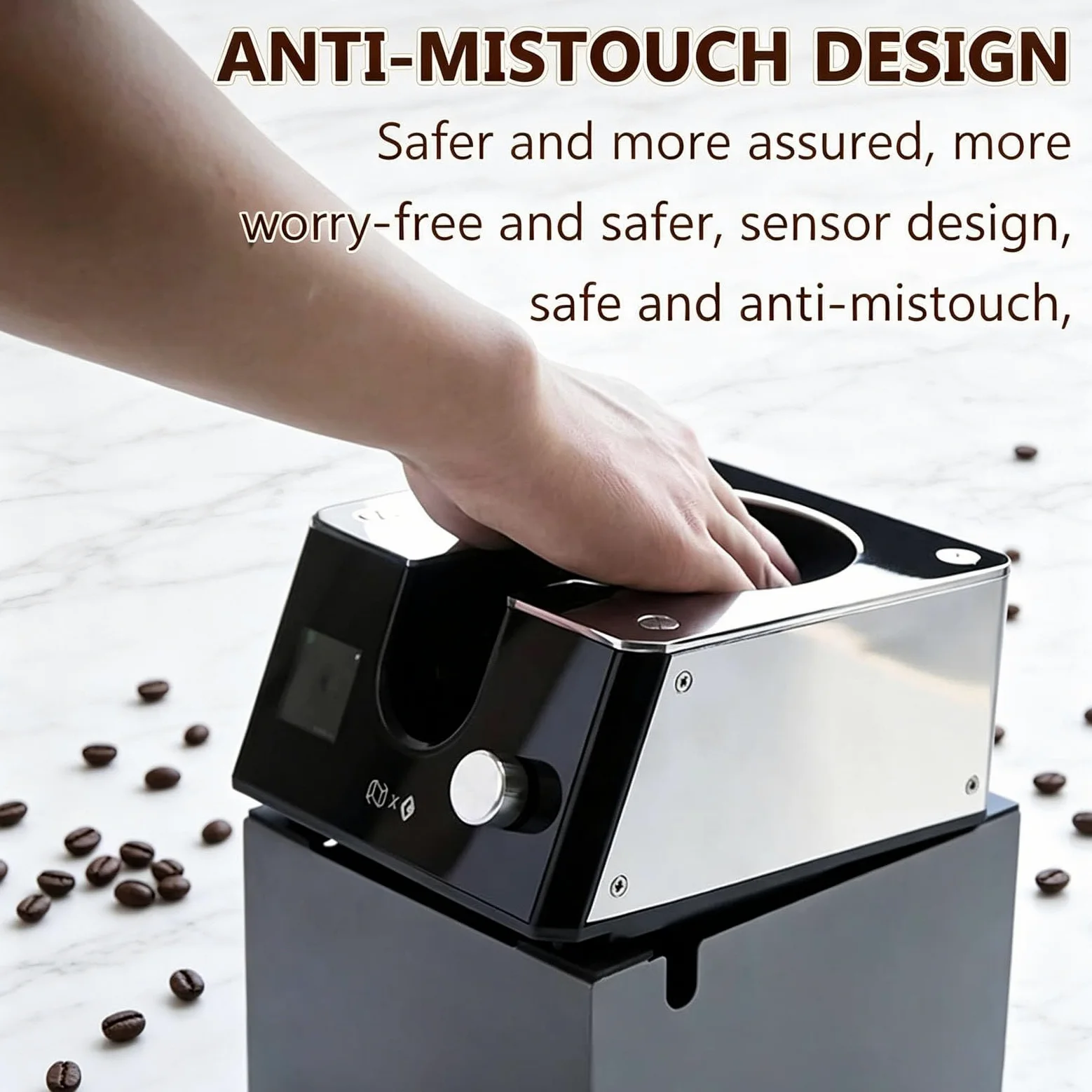 Limpiador automático de portafiltros con cabezales de cepillo intercambiables, compatible con portafiltros de espresso estándar para uso de baristas. Flujo de trabajo de espresso más rápido 220V