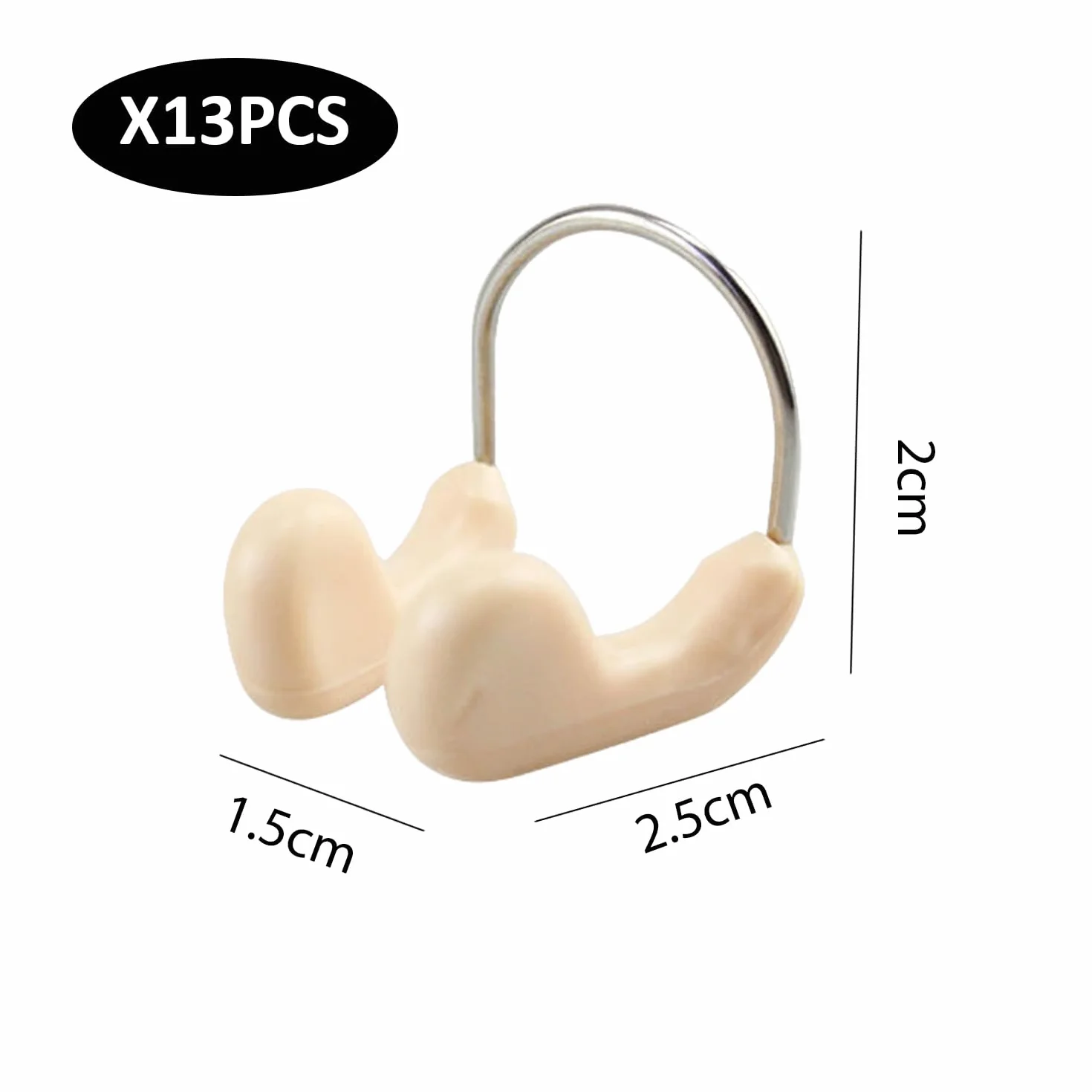 Pinza Nasal para Natación Anti-Asfixia de Alambre, Accesorios Protectores, 13 Piezas
