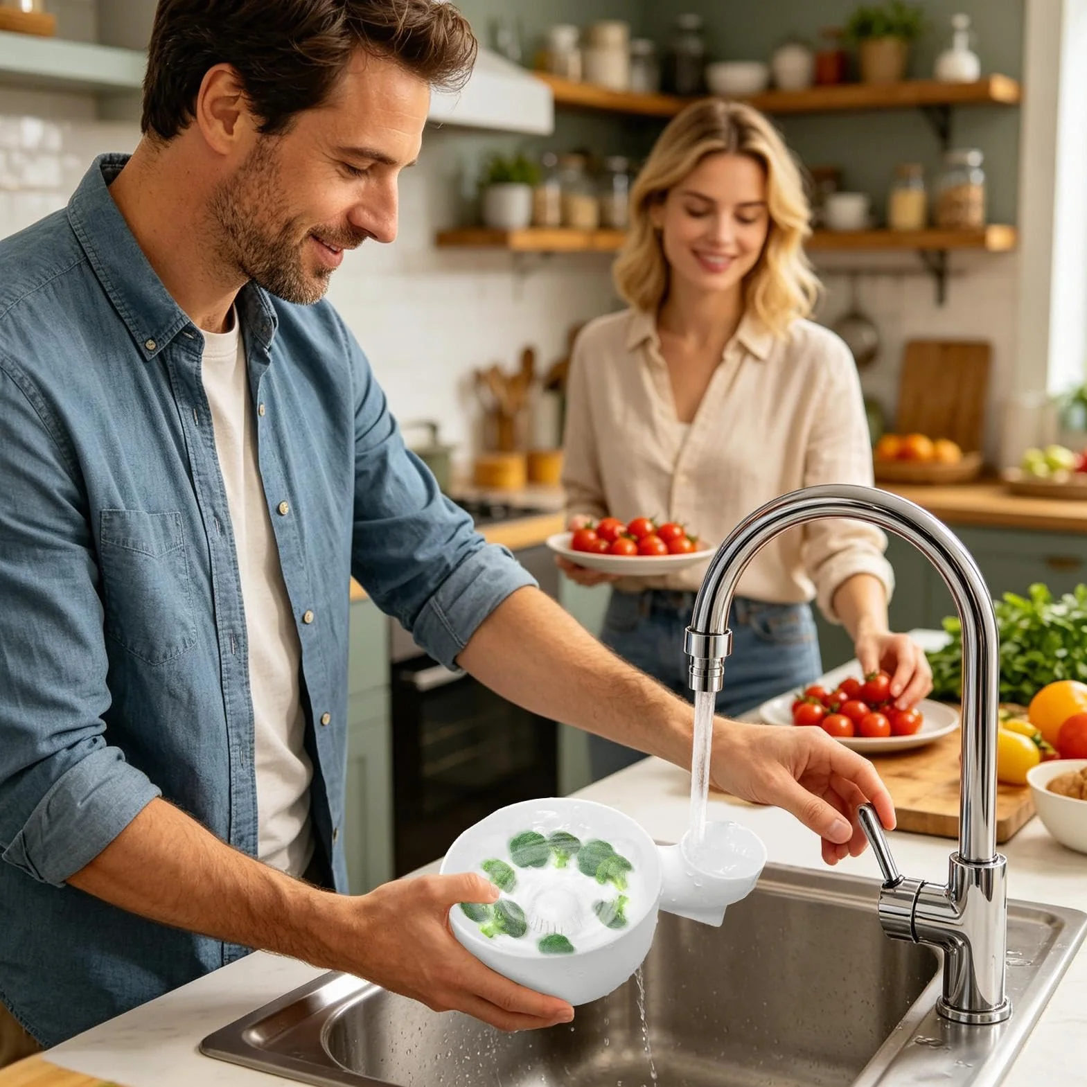 Genérico Limpieza Automática Cuencos Bayas, Colador Cuencos Bayase Pequeños Giratorios, Limpieza Escurridor Fresas Frutas Rápida, Cuenco Lavado Bayas con Orificio Drenaje, para Utensilios Cocina