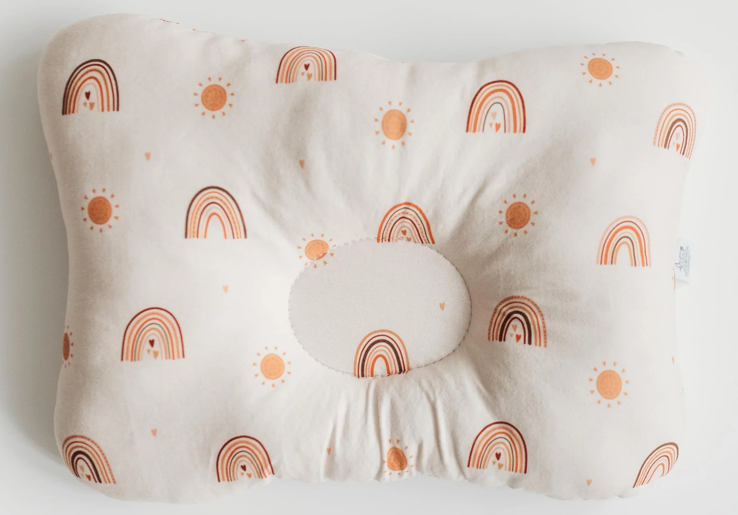 Almohada para bebé de algodón orgánico transpirable 3D Air previene plagiocefalia