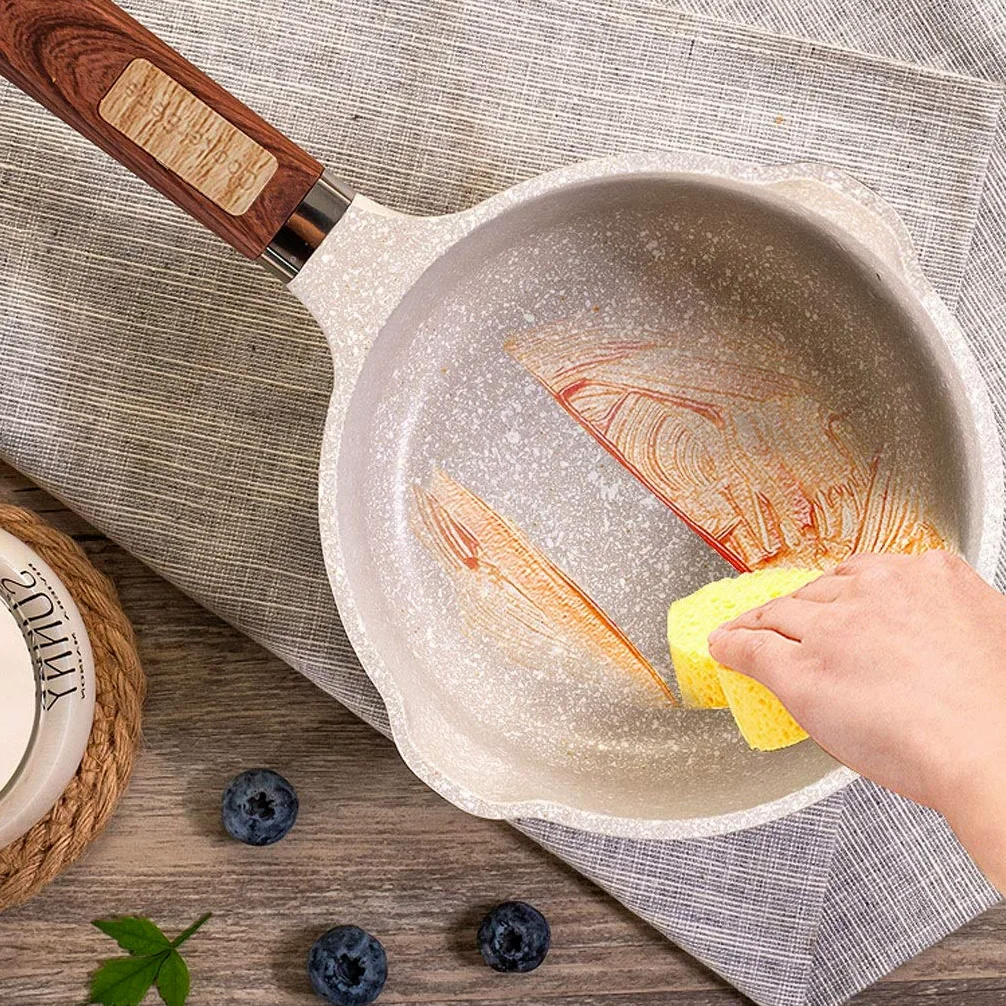 Cazos Cacerola para leche Cacerola antiadherente de aleación de aluminio Tapa de vidrio Olla para sopa Cacerola antiadherente Cacerola para salsa con tapa de vidrio (Blanco) Cacerola para leche/cacero
