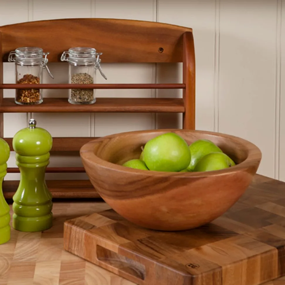 T&G Tuscany - Tabla de cortar rectangular (madera de acacia, con ranuras para transportar) Estilo 3