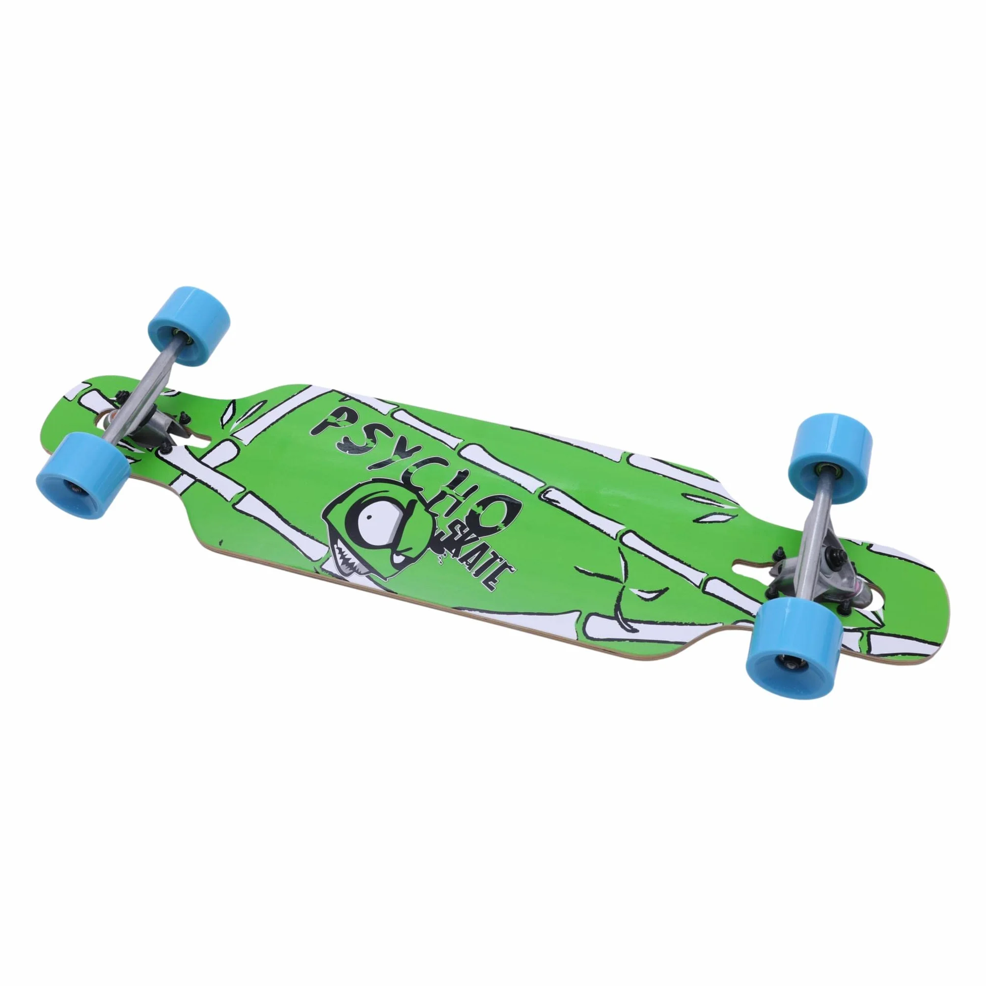 Longboard Completo 36 Pulgadas Freestyle Freeride Carving Cruising Ciudad Ligero Principiantes Green Psych