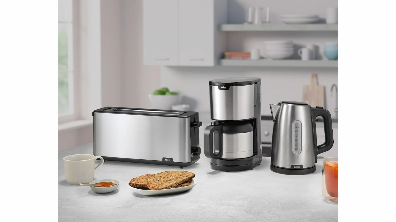 Braun PurShine HT1610BK, Tostadora con Ranura Extra Larga y 8 Niveles de Tostado, Funciones para Recalentar y Descongelar, Bandeja para Migas, Ranura de 25 cm, Potencia 1030W, Color Negro