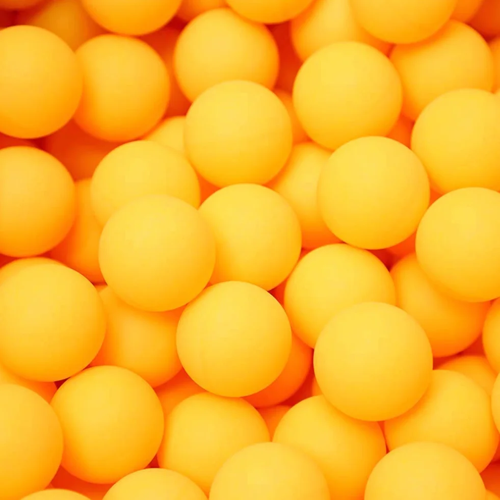 Pelotas de tenis de mesa plástico 40 mm naranja blanco 6 unidades reutilizables