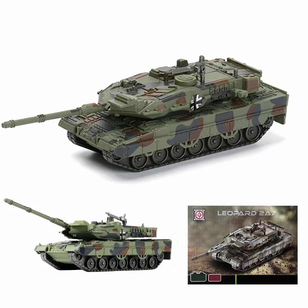 Tanque Militar de Leopardo a Escala 1/72 2A7, Juguete de Bloques de Construcción de Tanques, Militar Ligero Modelo de Carro de Combate Bloques de Construcción Regalos para Adultos