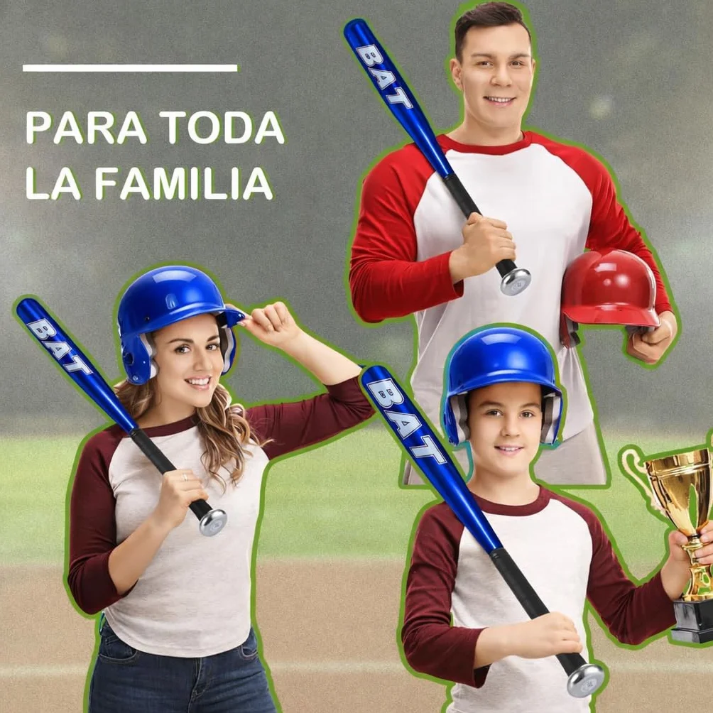 Bate de Béisbol de Aluminio 72cm, Resistente, Seguro, Ideal para Entrenamiento y Deporte
