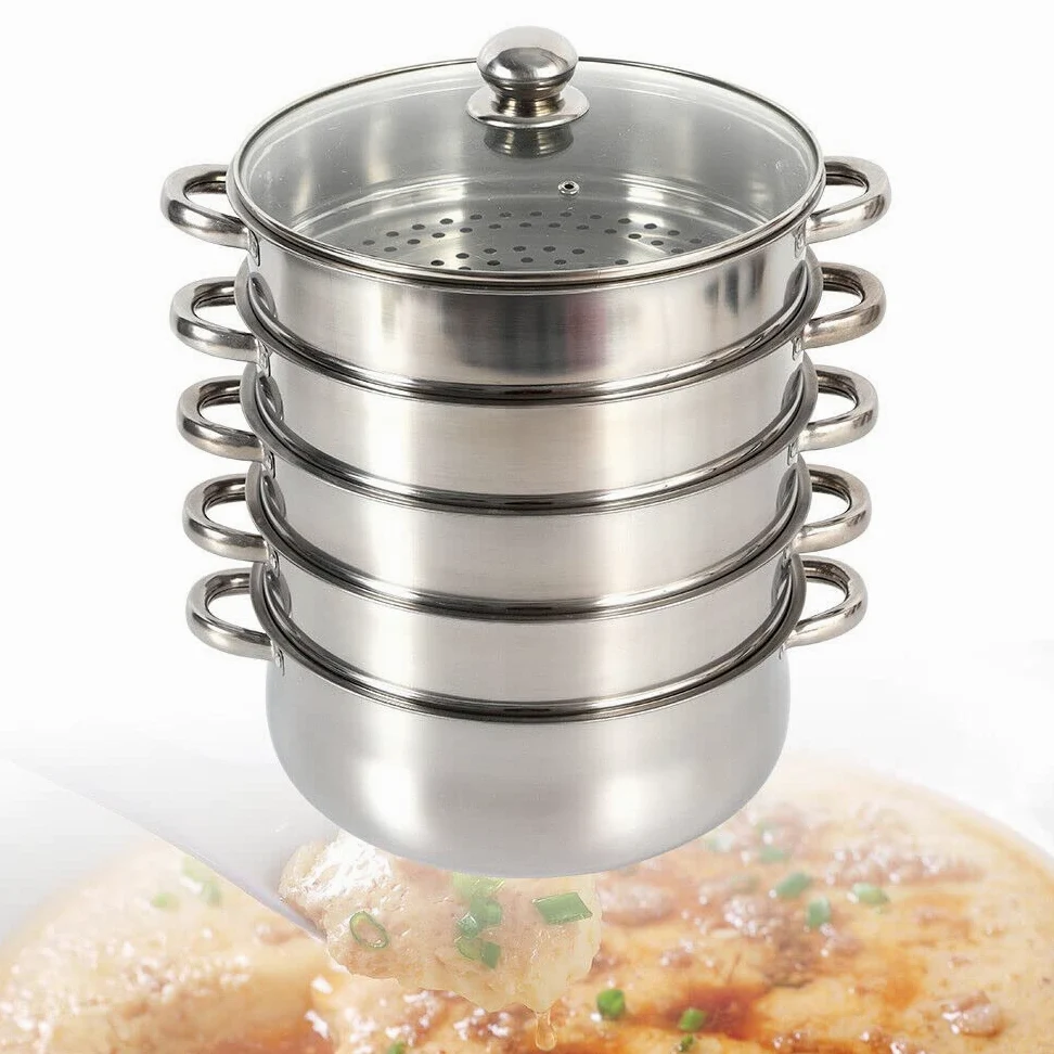 Cocina de vapor multifunción hogar cinco capas multicapa huevo al vapor, verduras al vapor, arroz al vapor olla integrada, vaporizador de seguridad con gran capacidad