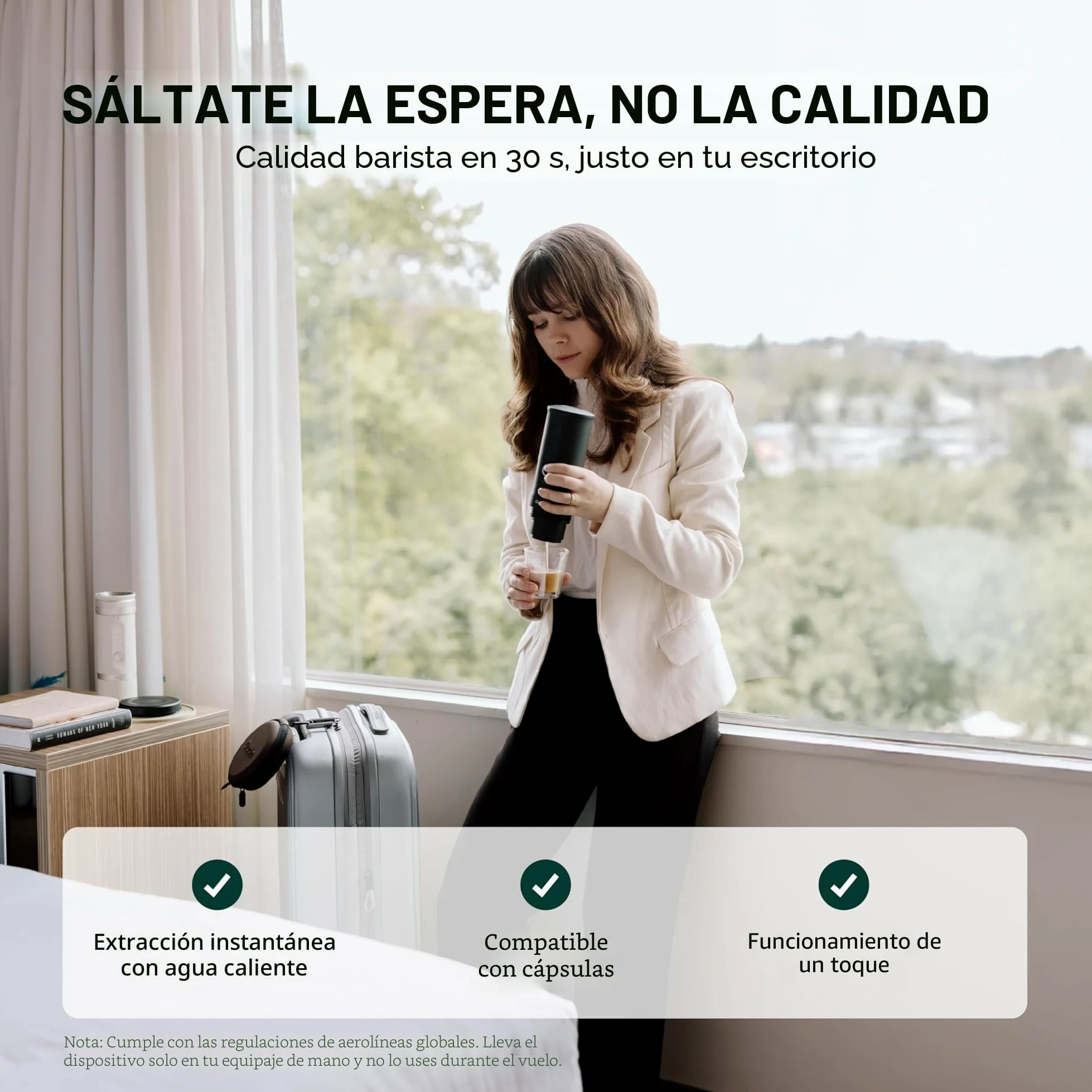 OutIn Nano Cafetera Espresso Eléctrica Portátil Estuche Protector de EVA