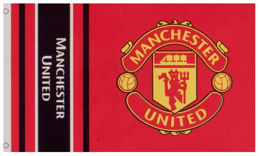 Manchester United Wordmark Crest Flag Banderines Multicolor Talla Única