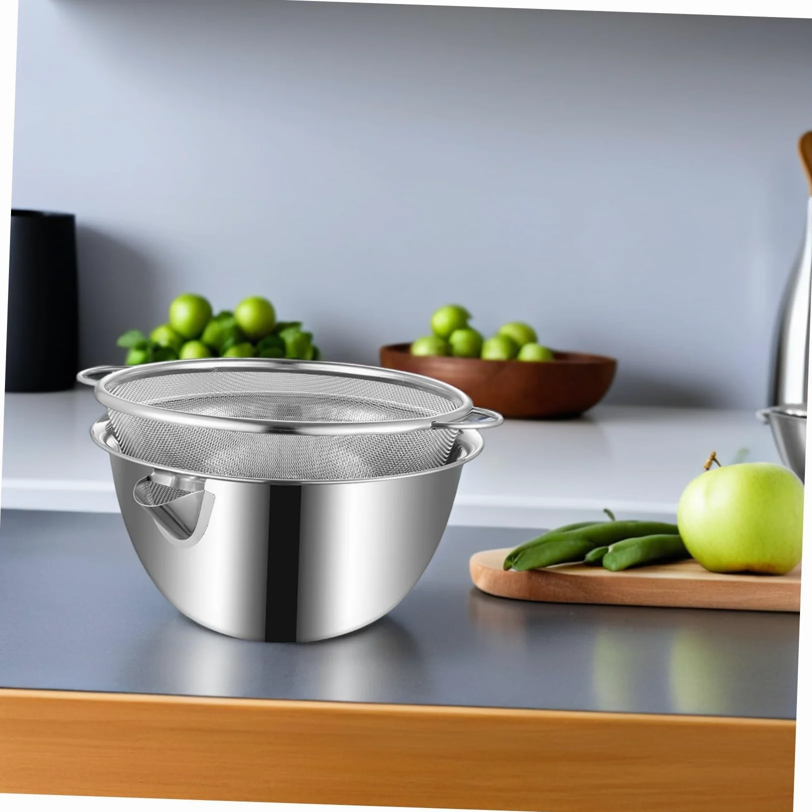 Garneck Colador De Acero Inoxidable Para Lavabo Cuencos De Cocina Cuenco De Acero Inoxidable Para Lavar Platos