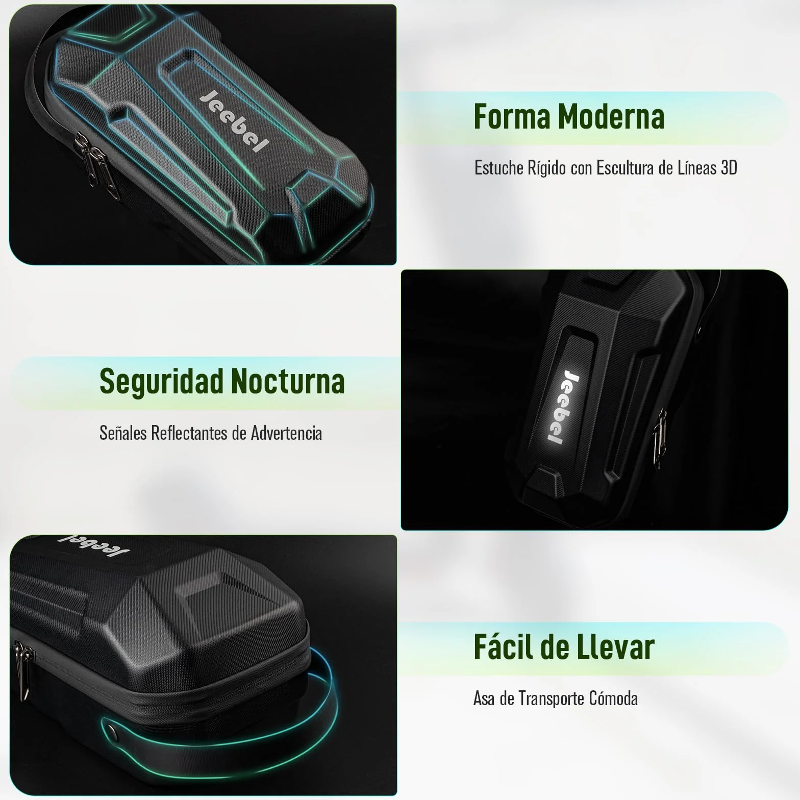 Bolsa para Patinete Eléctrico 3/4/5L Impermeable de Gran Capacidad con Soporte Fijación Rápido - Estuche Frontal Universal EVA para Xiaomi, Sedway, Ninebot (2,8 L)