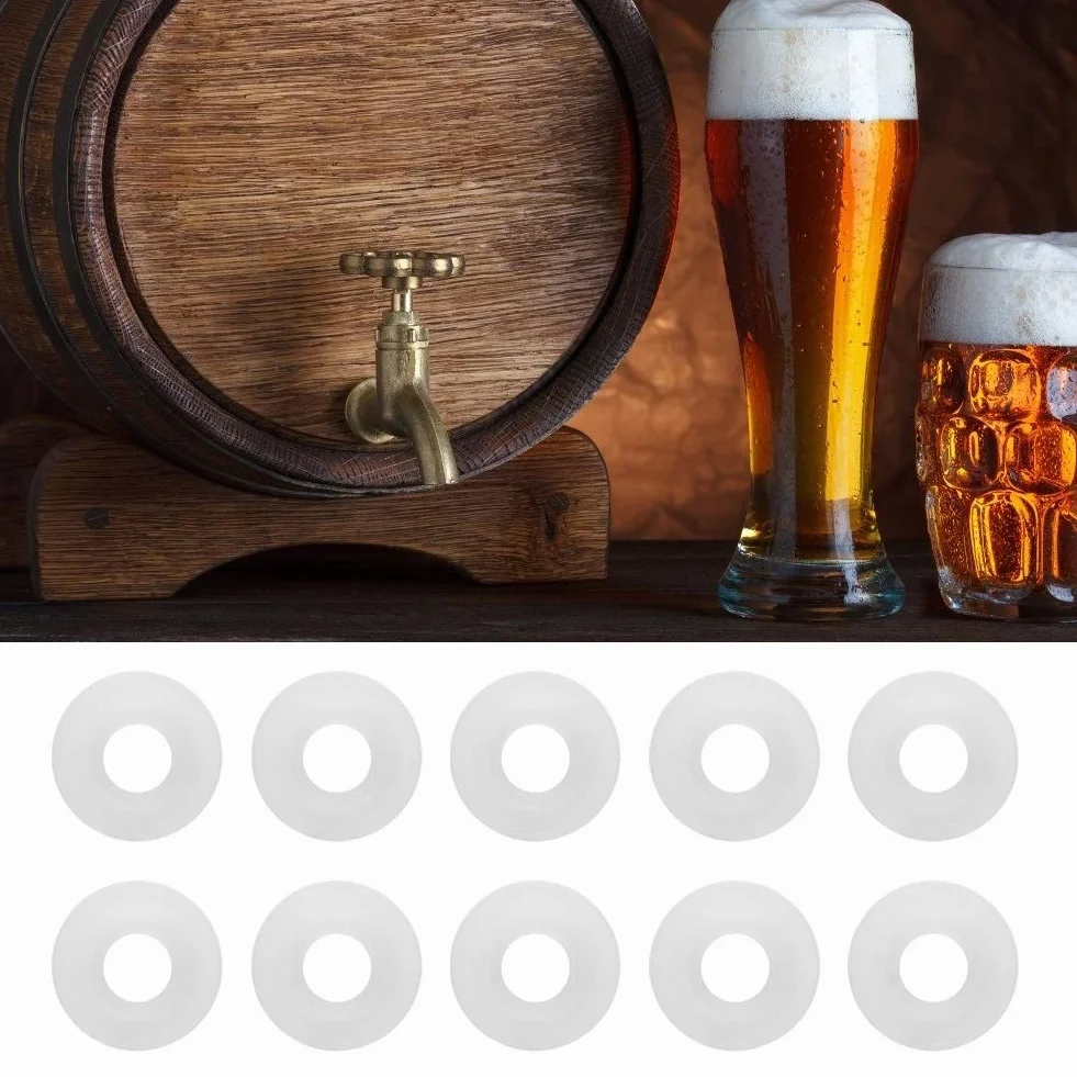Tyenaza Silicona Juntas de Goma, 25 Piezas Junta de Tapa de Cerveza, Junta de Silicona Sellado de Botella de Refresco de Cerveza Casera para Botellas de Cerveza Estándar