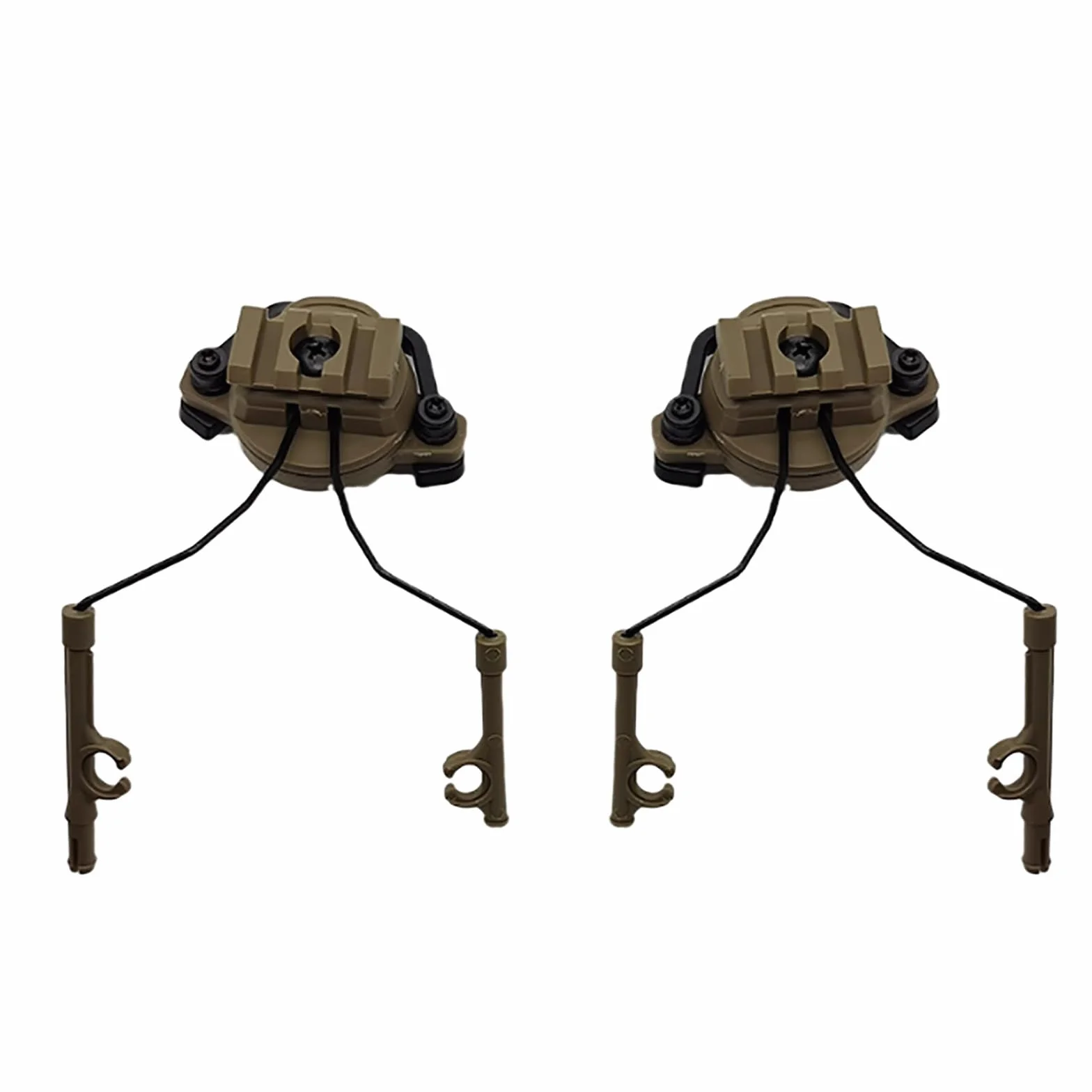 Juego de 1 par de adaptadores de carriles para cascos tácticos para Airsoft, soporte ajustable de 19 a 21 mm