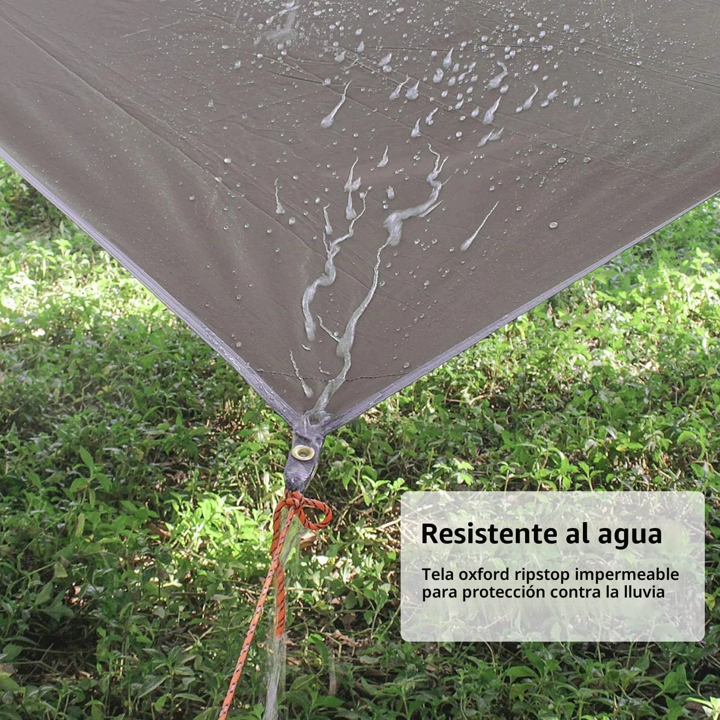 Unigear Tarp Impermeable 3x3 3x4 3x5 4x4 Lona para Hamaca con Ojales, Protección contra Lluvia y Solar para Camping