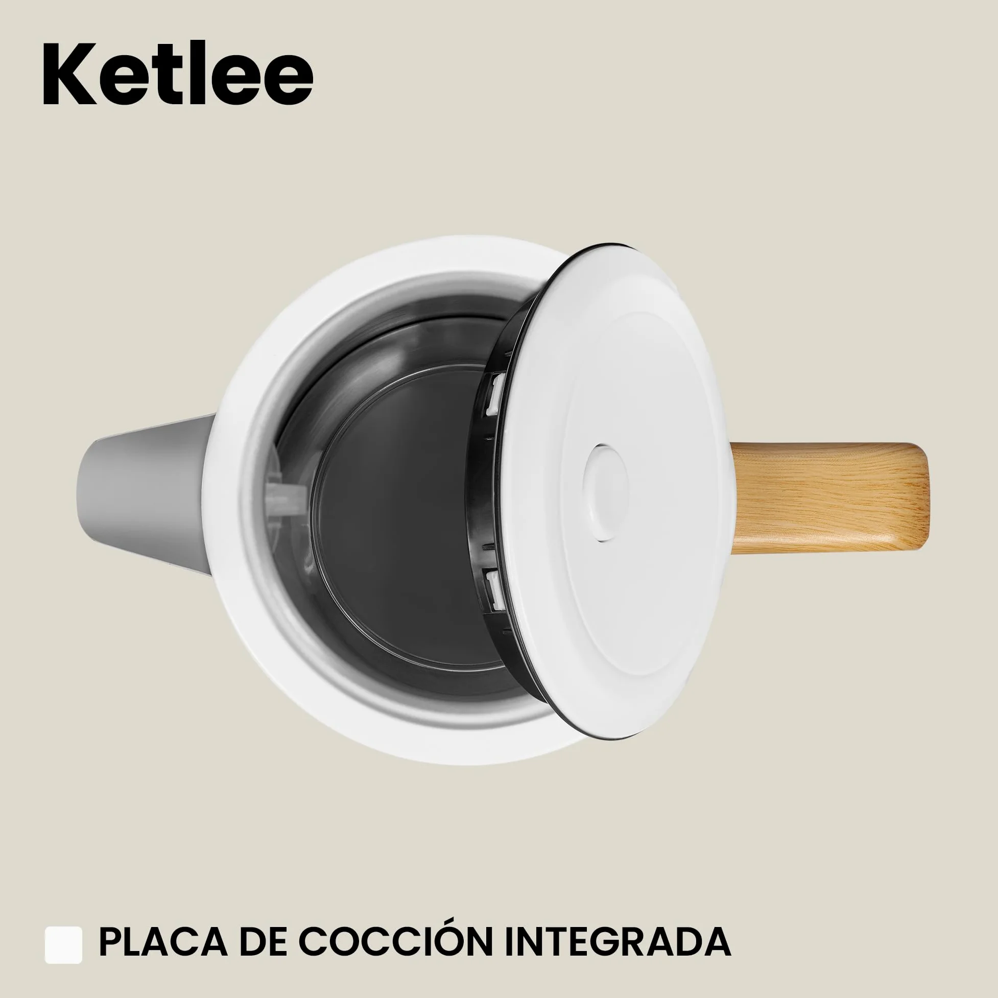 ZEEGMA KETLEE Hervidor de Agua Eléctrico Inalámbrico de 1,7 l para Té Café, Potencia de 2200 W, Indicador de Nivel de Agua, Apagado Automático, Acero Inoxidable Diseño Elegante Moderno