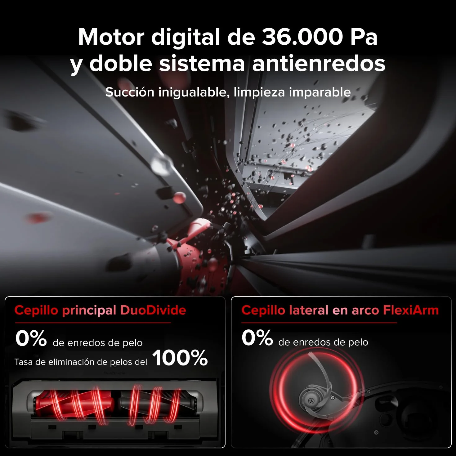 roborock Saros 20 Robot Aspirador Succión Extrema de 36000 Pa, Chasis AdaptiLift 3.0 hasta 8.8cm, Sistema StarSight 2.0, con Base RockDock Nuevo, Lavado con Agua a 100°C y Secado con Aire 55°C