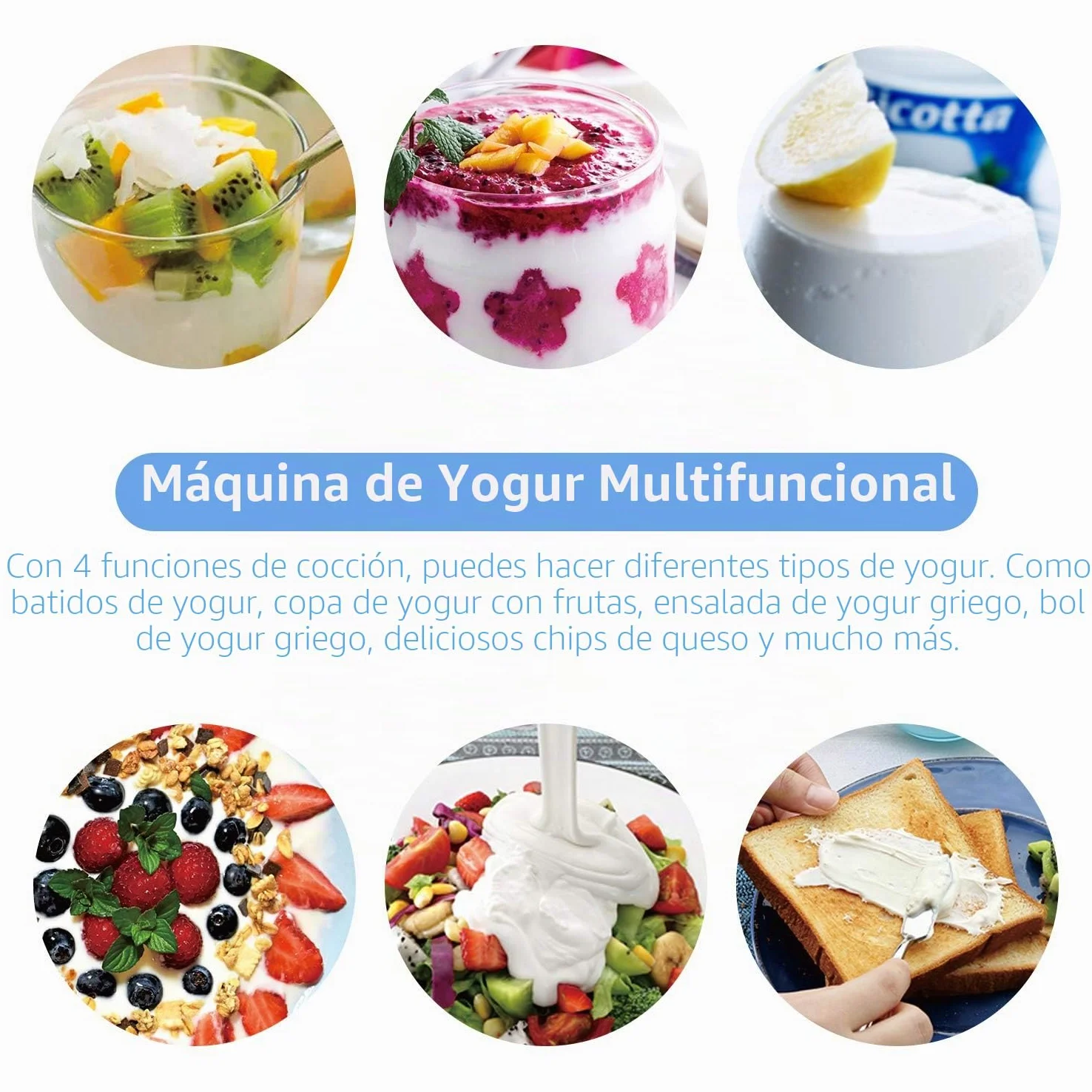 Máquina automática de yogur digital con olla interior de acero inoxidable, 2 tarros de vidrio (1 cuarto de galón) y colador para yogur orgánico en el hogar, color negro