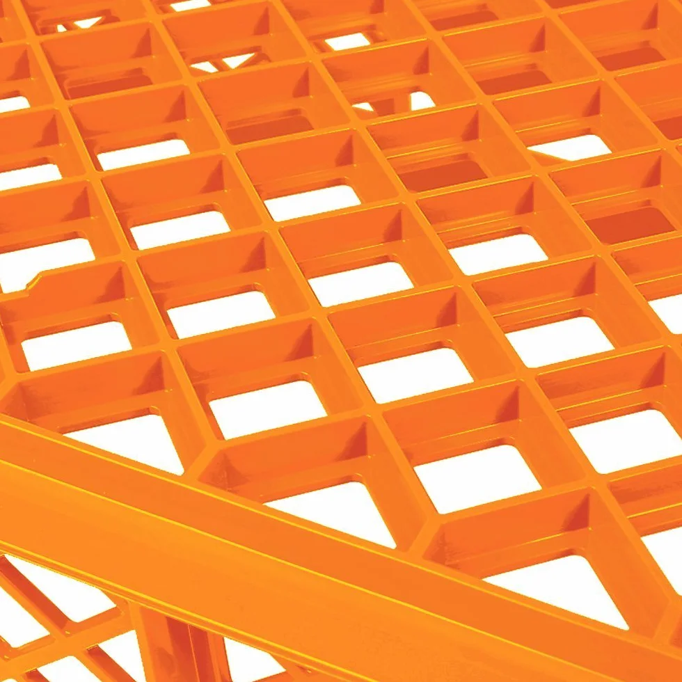 6 x Contenedores Apilables europeos (durchbrochen/cesta apilable, medidas 600 x 400 x 240 mm, Naranja