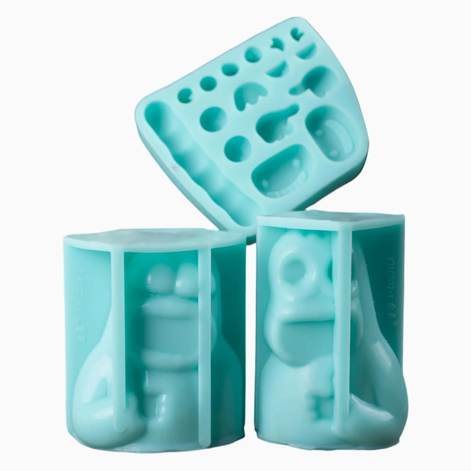 Moldes de Chocolate Antiadherentes Alimentario DIY | Moldes de Cupcake de Silicona con Forma de Dibujos Animados para Galletas, Fondant, Gelatina, Pudín, Postres, Jabón,