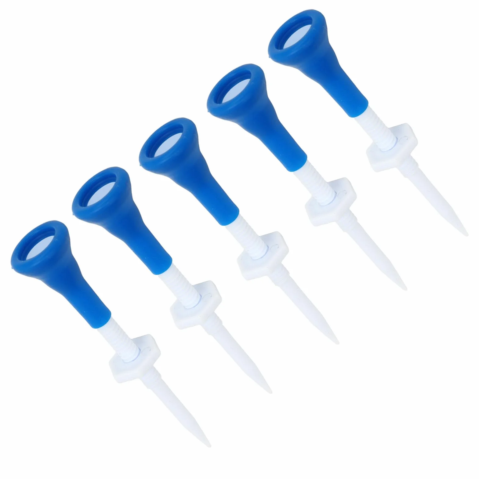 Tees de Golf de Plástico Ajustables en Altura, 5 Piezas para Prácticas