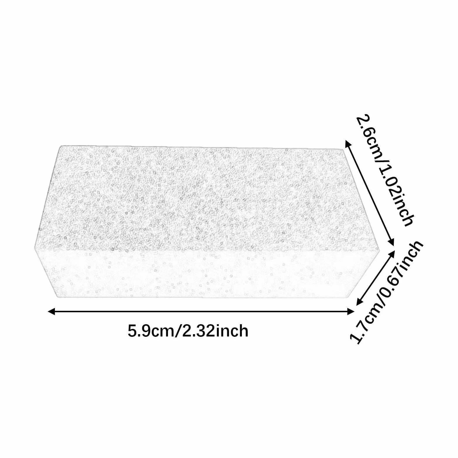 perfk Snowboard Gummy Stone 2 Inch x 1 Inch Herramienta de Mantenimiento de Borde