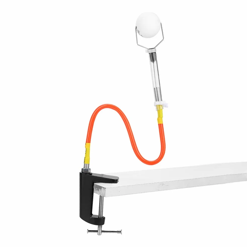 Robot de entrenamiento de tenis de mesa, Máquina de ping pong con lanzamiento de bolas rápidas, Sistema de rebote ajustable, Incluye clip de fijación Para práctica y entrenamiento individual