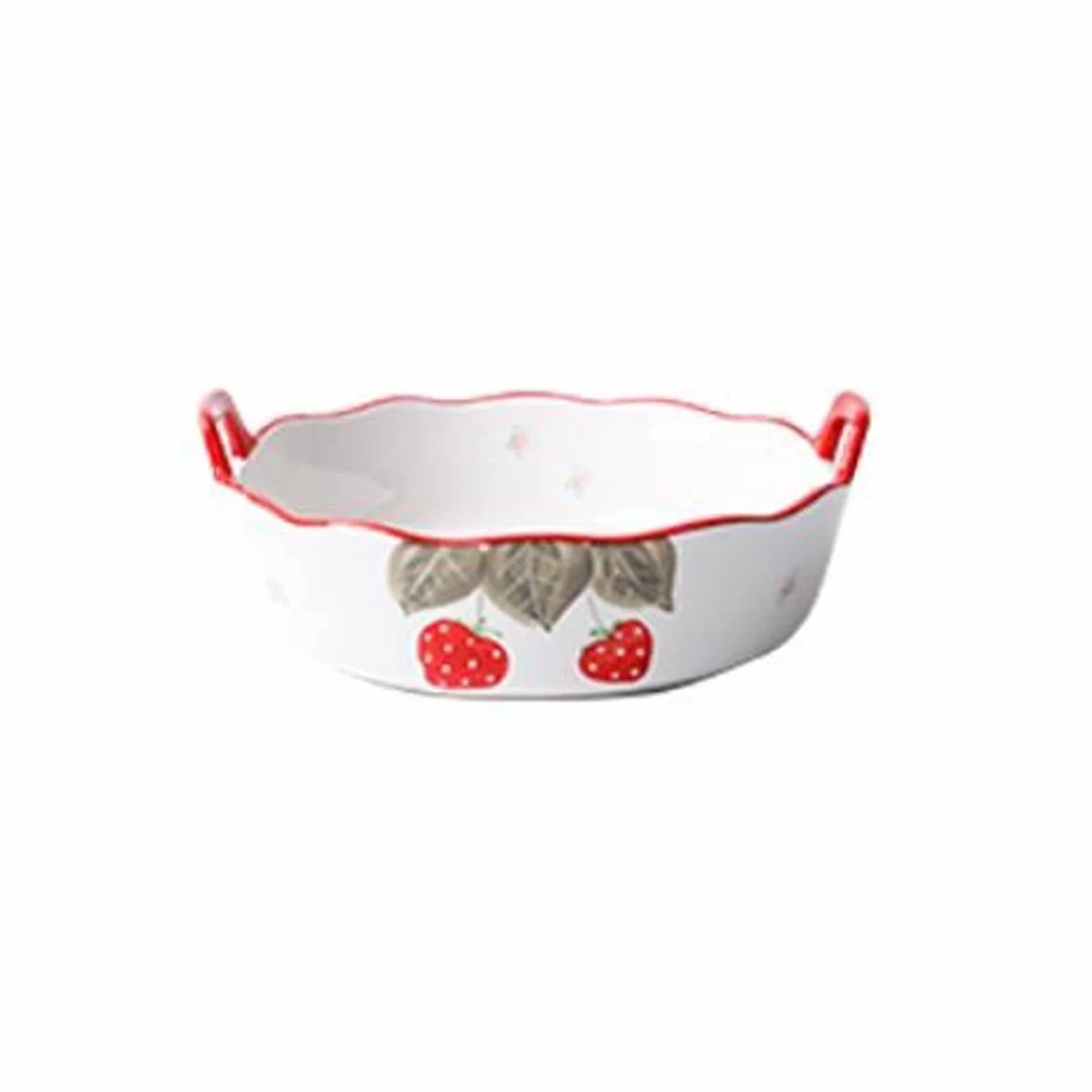 Fuente para Hornear Lindo Plato for Hornear Queso al Horno Plato de arroz binaural cerámica de horquidad Profunda Bandeja Estilo japonés Hornear Bandeja Horno tazón de Horno Bandejas Horno