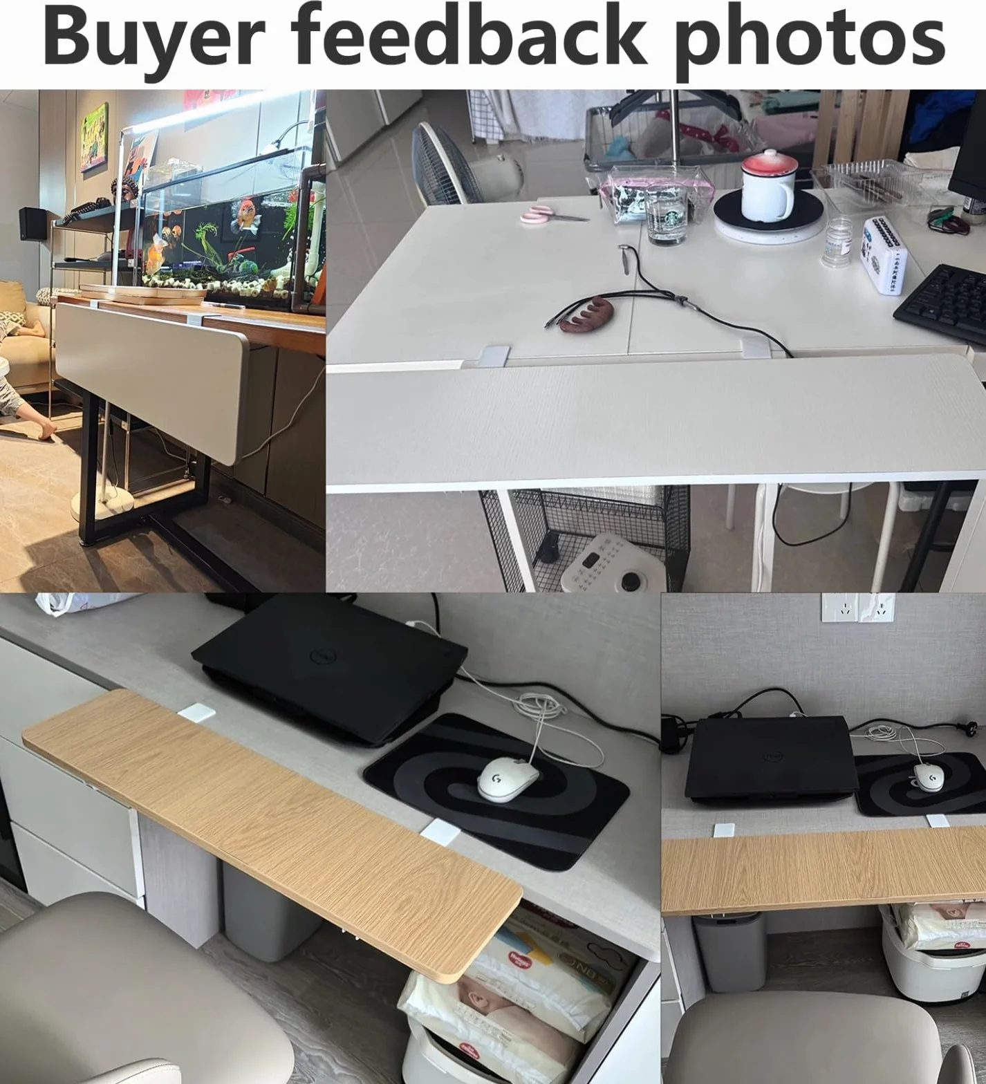 Ergonómica Bandeja Extensora De Escritorio Soporte, Extensión Teclado Ergonómica, No Es Necesario Perforar, Fácil Instalación, Plegable Para Hogar Tablero De Extensión De Escritorio B,90x25cm