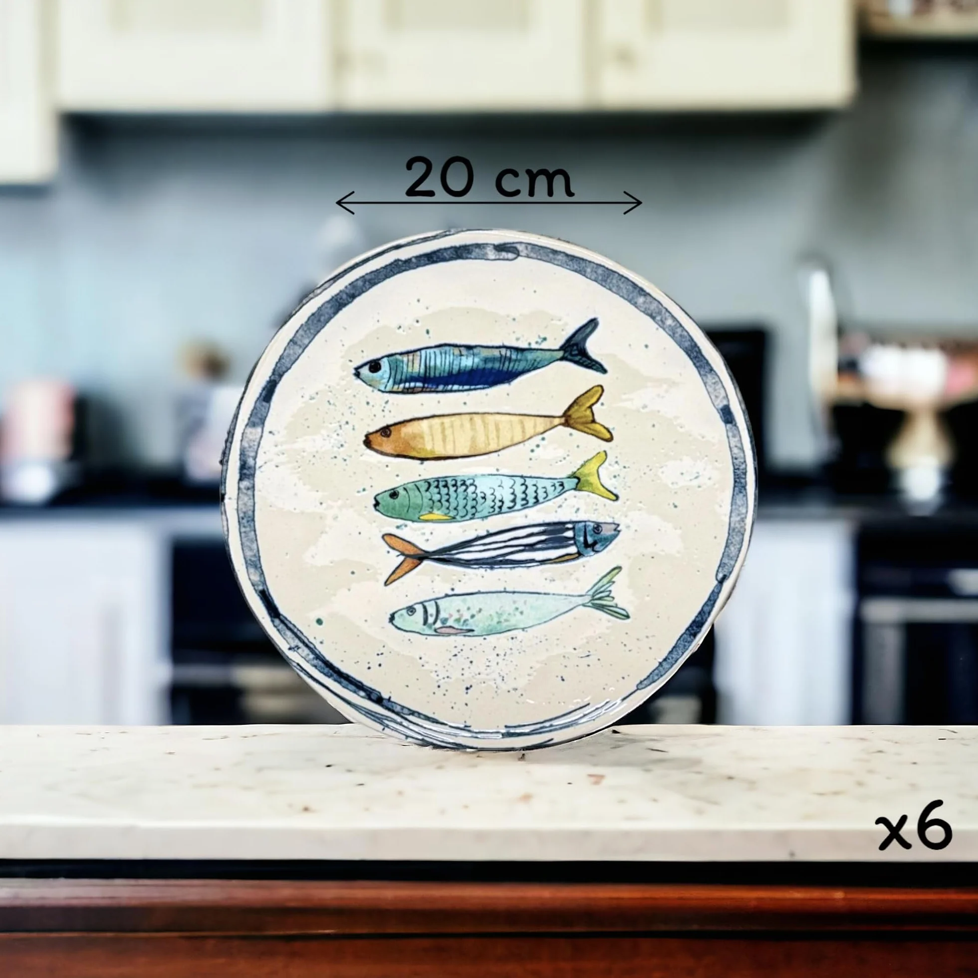 La Mediterránea - Vajilla (18 platos para 6 personas, 26 cm, postre 20 cm, huecas para sopa o ensalada, 20 x 5 cm)