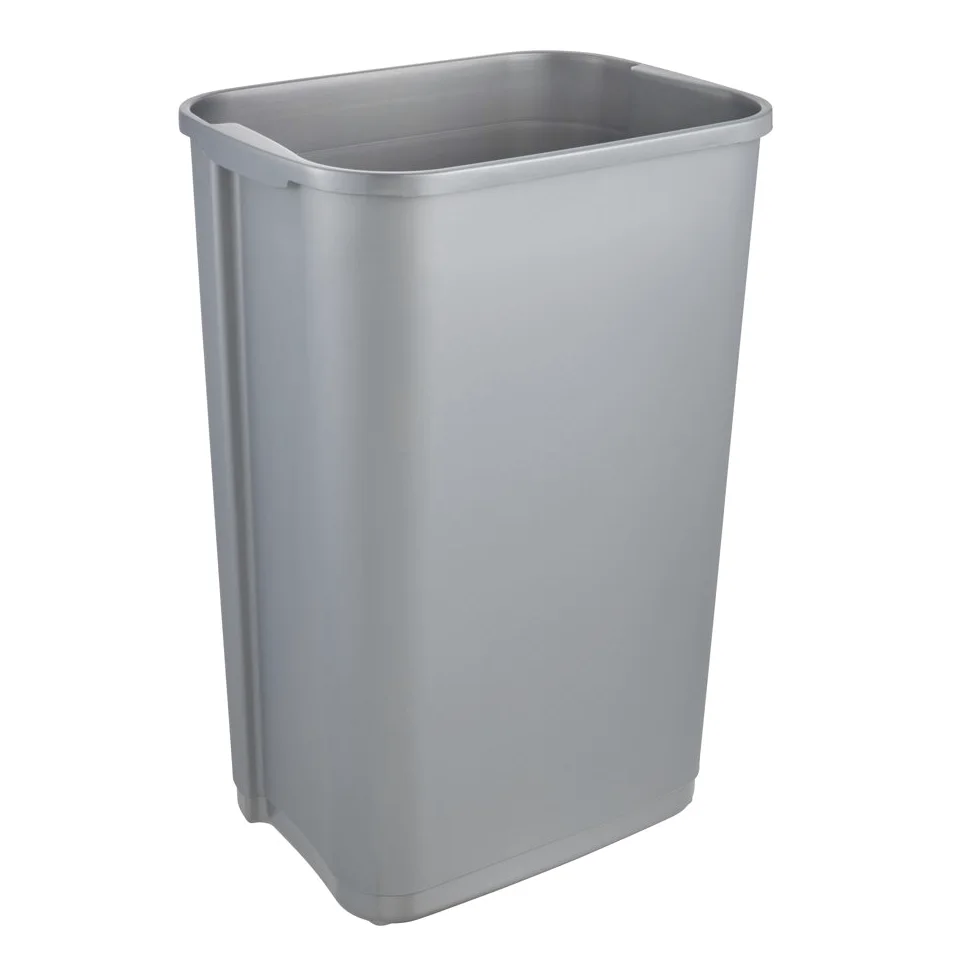 keeeper Cubo de Basura con Tapa Basculante, 50 l, Swantje, Plateado