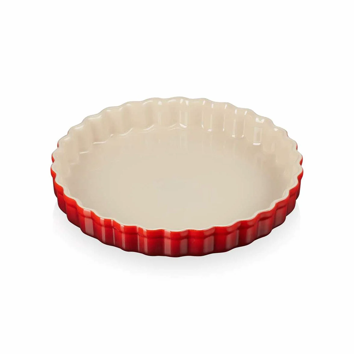 LE CREUSET Molde tarta de cerámica de gres, 24 cm, 1, 14 L, Cereza, 71120240600001