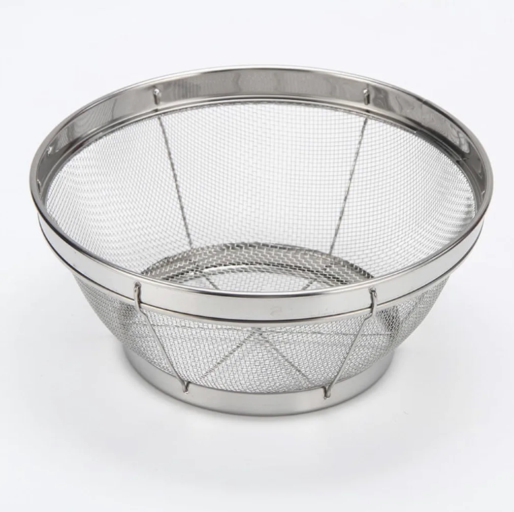 Colador de Malla de Acero Inoxidable - Colador de Cocina Anidado | Malla fina duradera, tamaños de 19-28 cm, multiusos