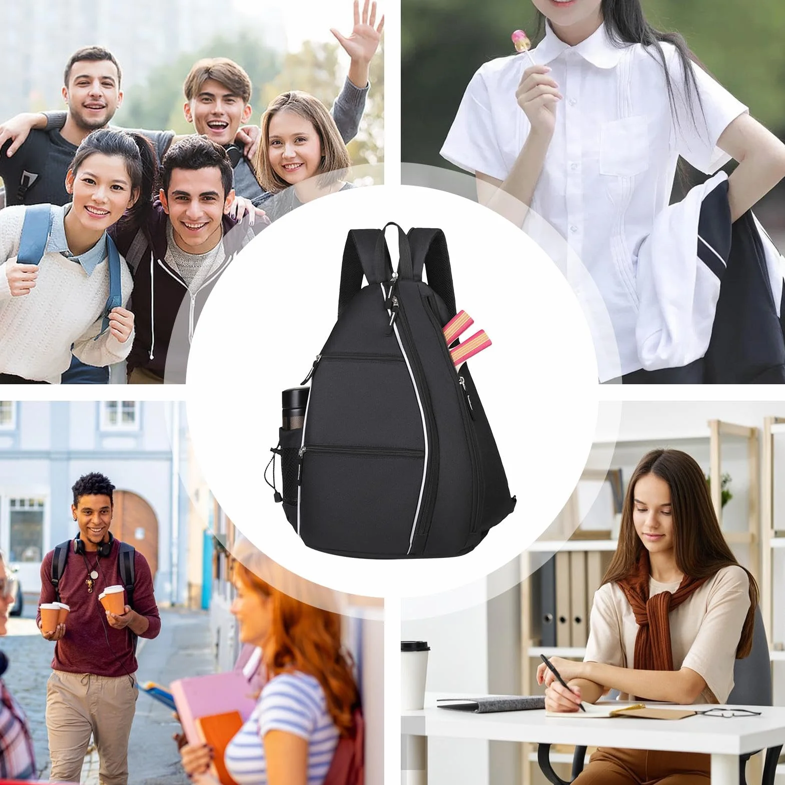 Juego de Bolsas de Bádminton y Tenis - Mochila Ligera para Raquetas, Bolsa Multifuncional Acolchada