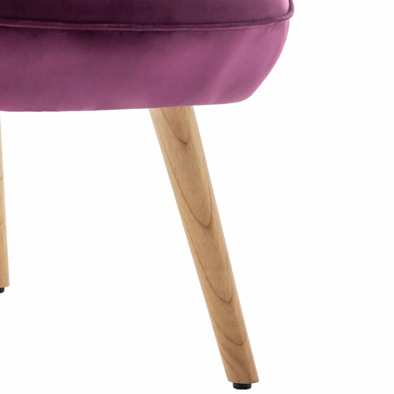 HollyHOME Sillon con Reposapies Salon Sillón Lectura Butacas de Salon Relax Comodos Sillones con Reposapiés Terciopelo Dormitorio, Púrpura