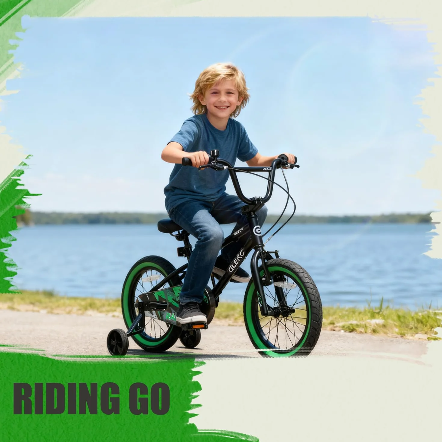 Bicicleta Infantil Glerc Razor 12 14 16 Pulgadas BMX con Ruedines