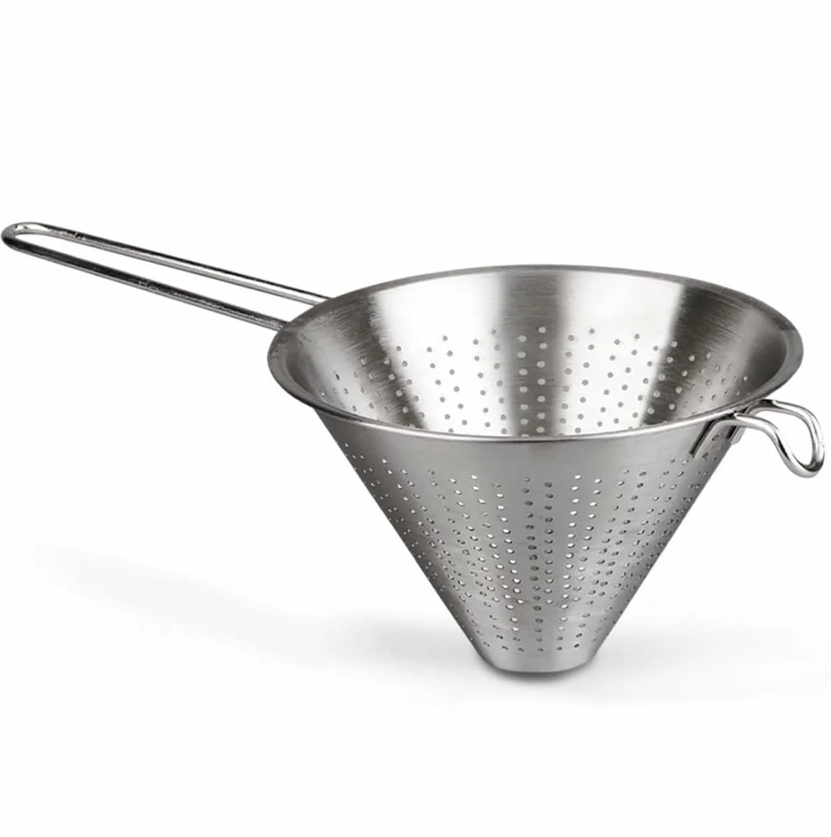 Menax - Colador Chino de Cocina de Acero Inoxidable - Colador de Cocina - Escurridor de Acero para Drenar Pasta, Verduras, Frutas y Arroz - 14 cm
