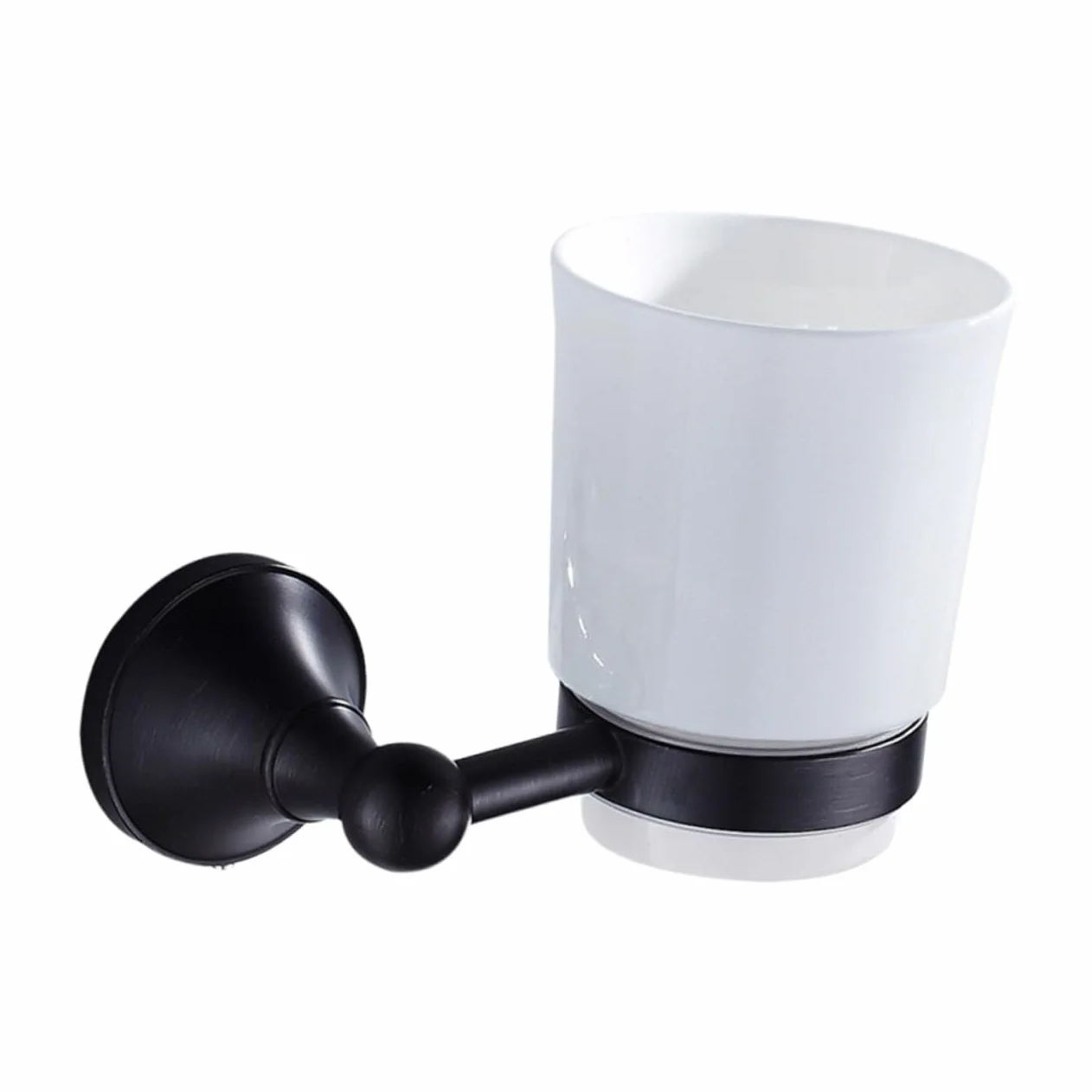 Portavasos Retro De Cerámica Soporte para Vaso De Cepillo De Dientes Individual Accesorios De Baño para Pared para Cocina o Baño